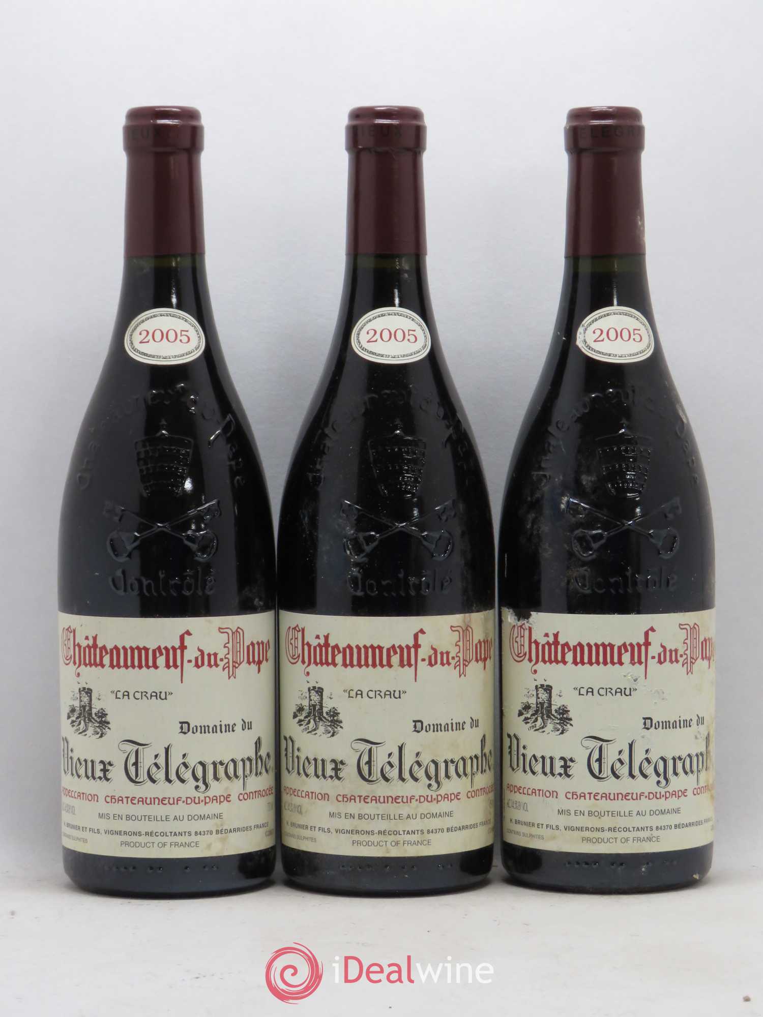 Châteauneuf-du-Pape Vieux Télégraphe (Domaine du) Vignobles Brunier 2005 - Lot de 6 bouteilles - 2