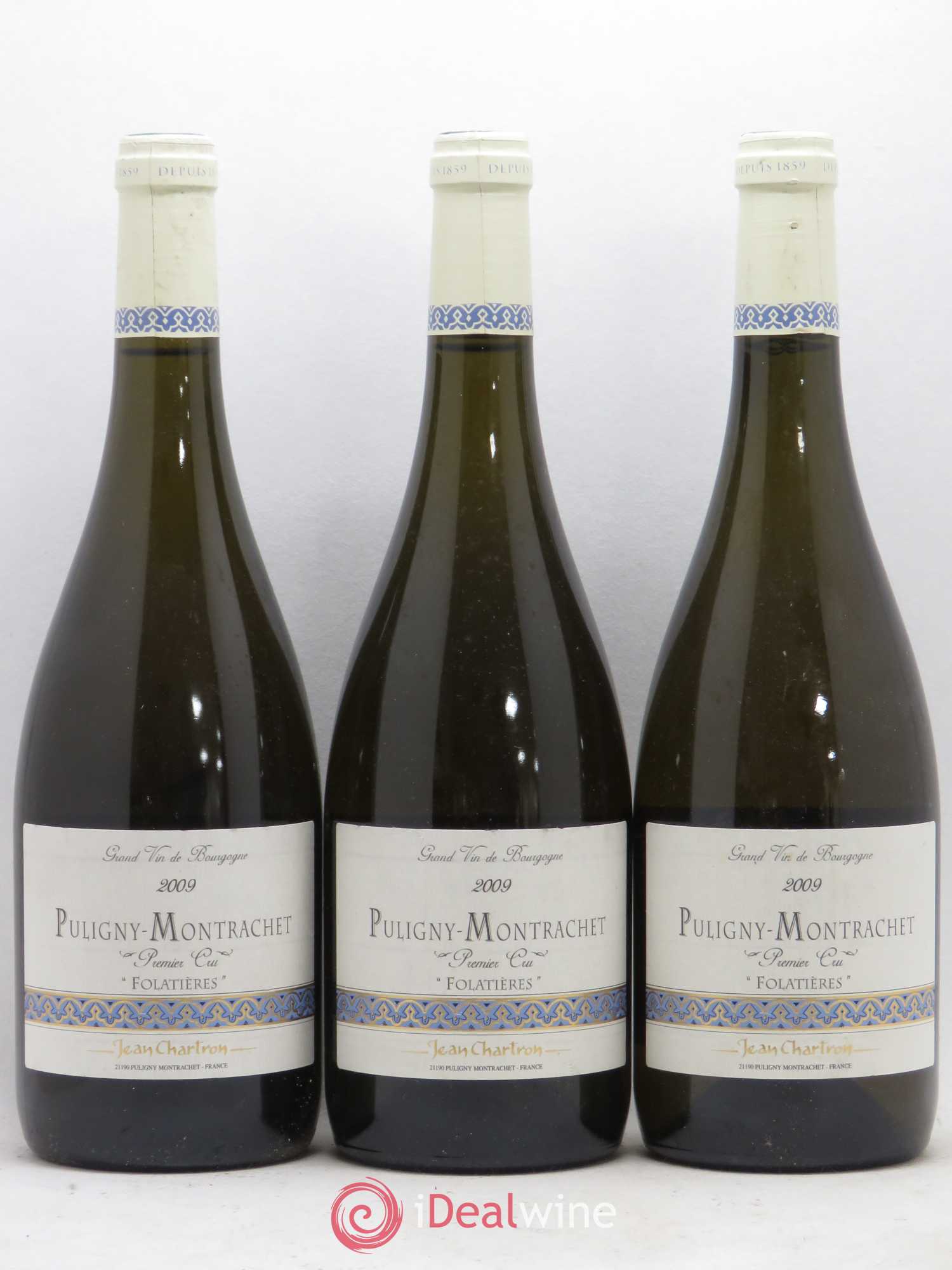 Puligny-Montrachet 1er Cru Folatières Jean Chartron (Domaine) 2009 - Lot de 6 bouteilles - 1