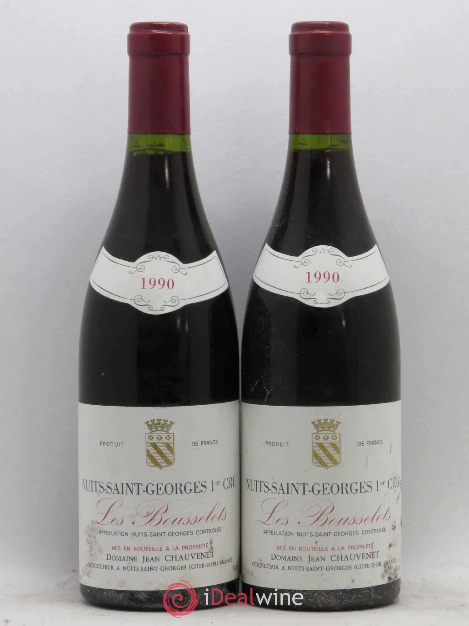 Nuits-Saint-Georges 1er Cru Les Bousselots Jean Chauvenet 1990 - Posten von 2 Flaschen - 0