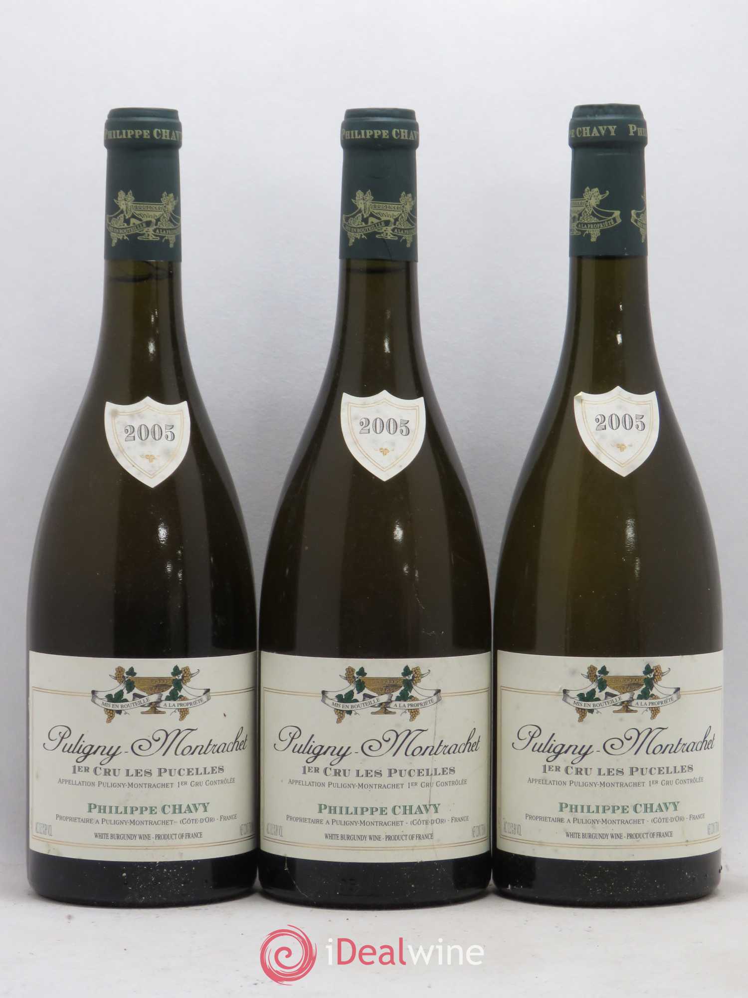 Puligny-Montrachet 1er Cru Les Pucelles Alain Chavy 2005 - Lot de 3 bouteilles - 0