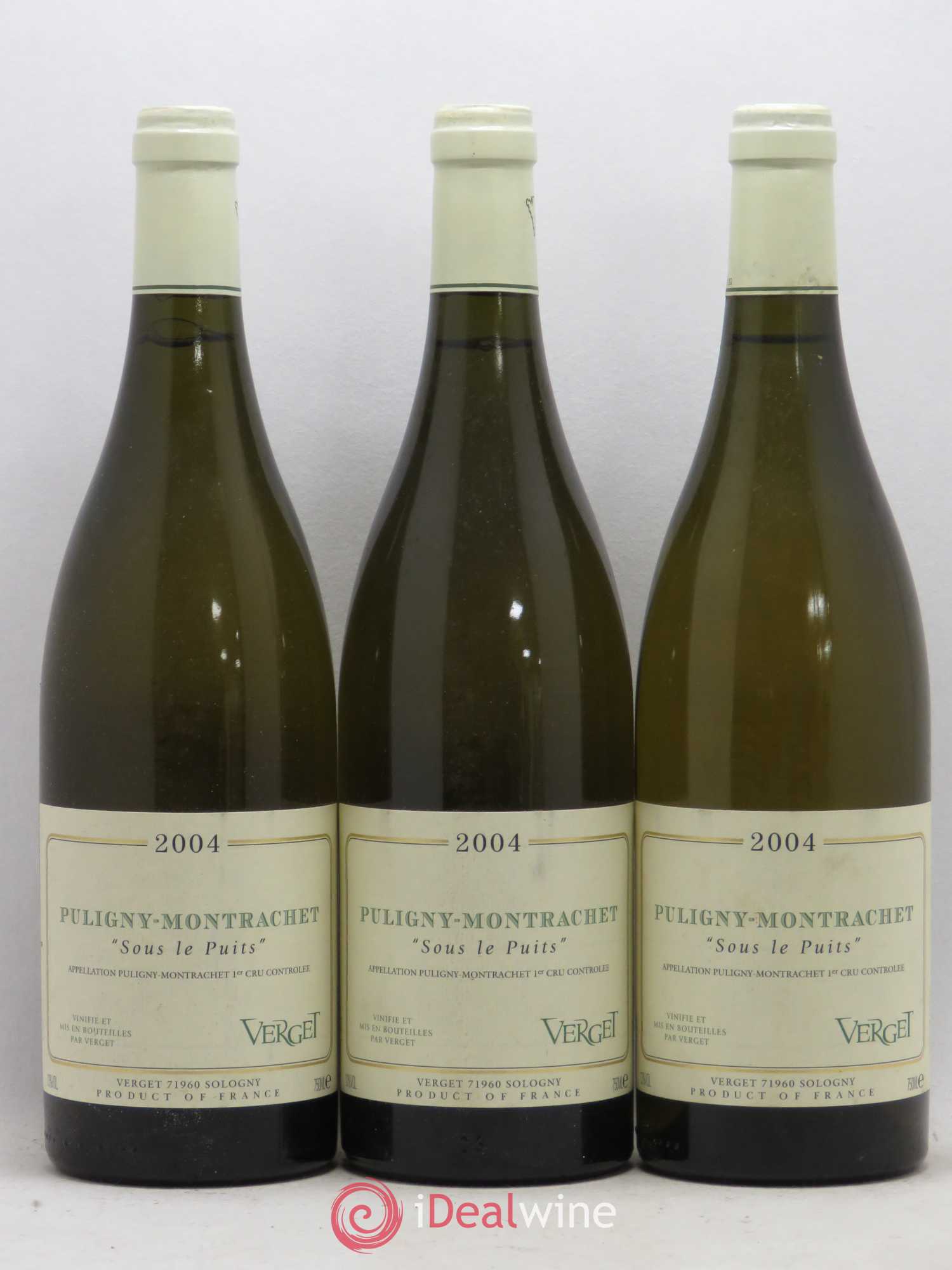 Puligny-Montrachet 1er Cru Sous le Puits Verget 2004 - Lot de 3 bouteilles - 0