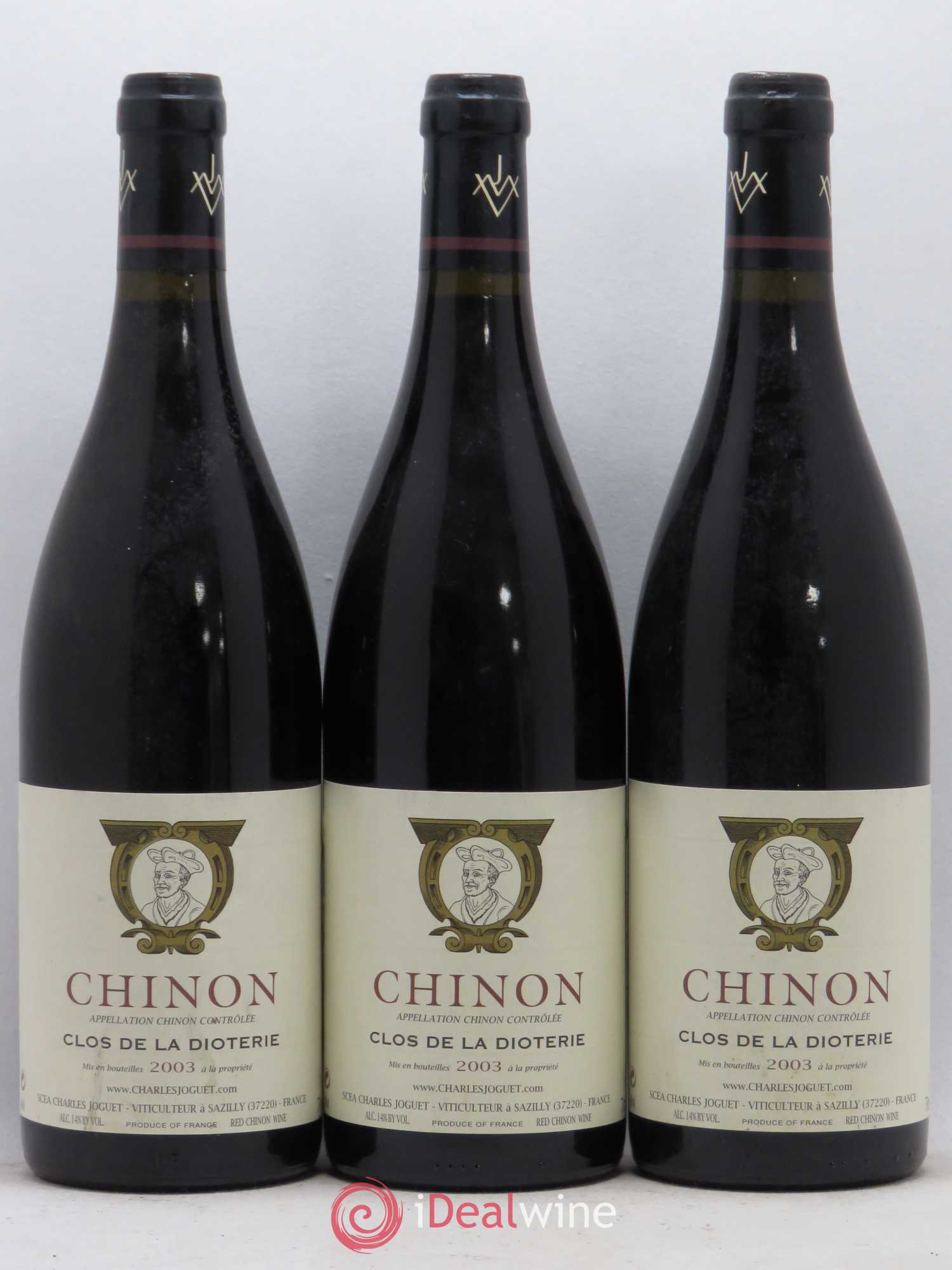 Chinon Clos de La Dioterie Charles Joguet 2003 - Lot de 5 bouteilles - 1