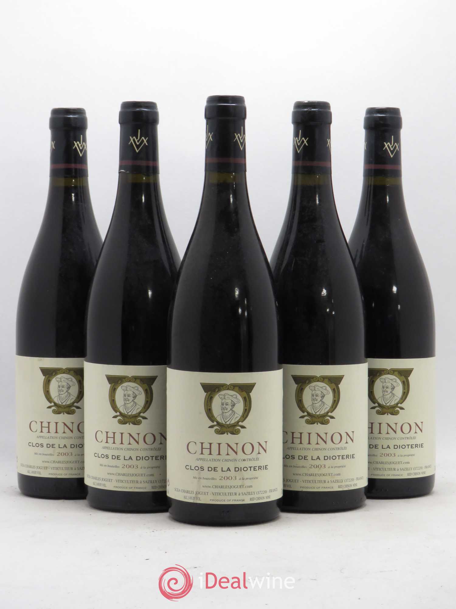 Chinon Clos de La Dioterie Charles Joguet 2003 - Lot de 5 bouteilles - 0