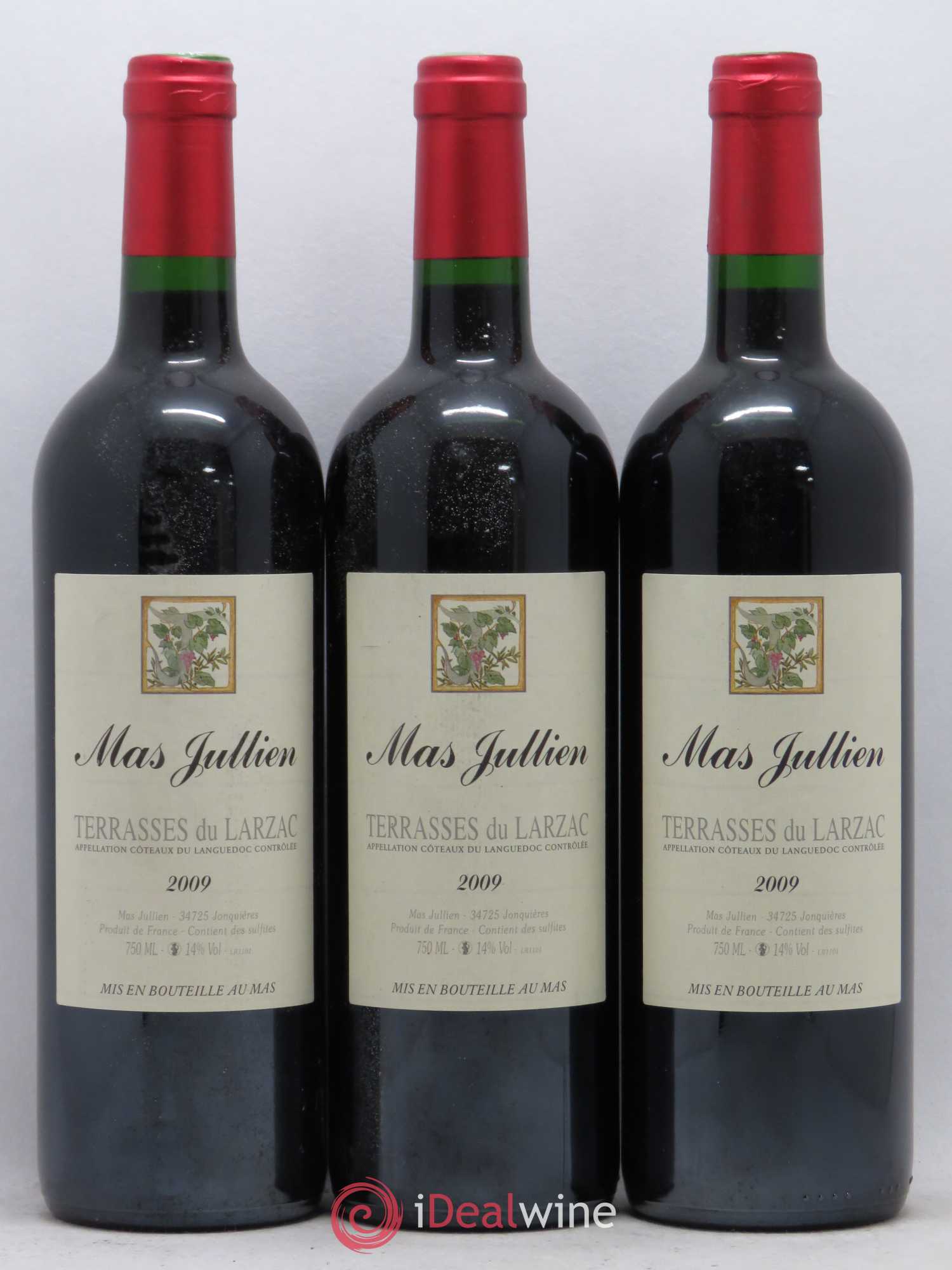 Terrasses du Larzac Mas Jullien Olivier Jullien 2009 - Lot de 3 bouteilles - 0
