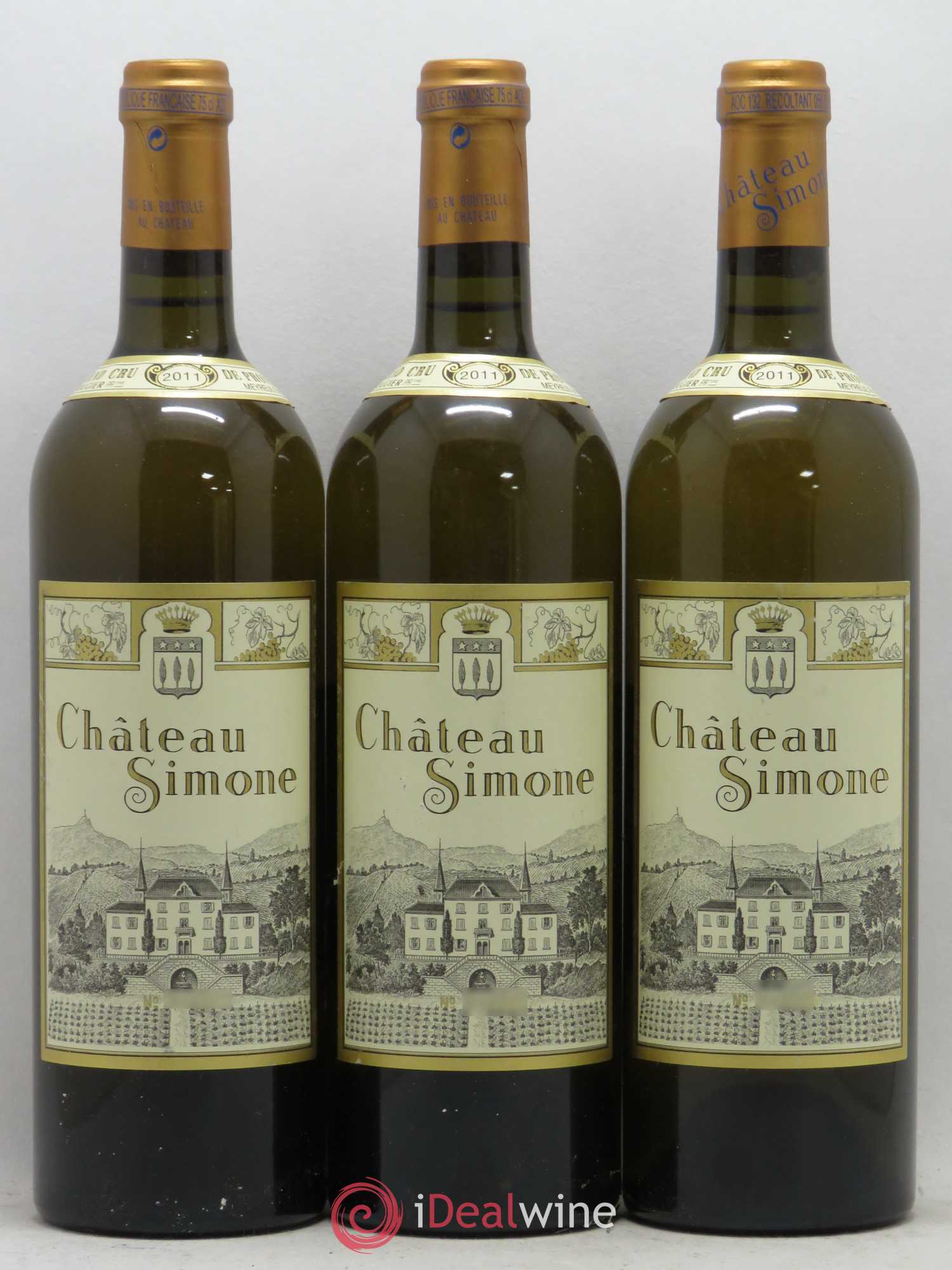 Palette Château Simone Famille Rougier 2011 - Posten von 3 Flaschen - 0