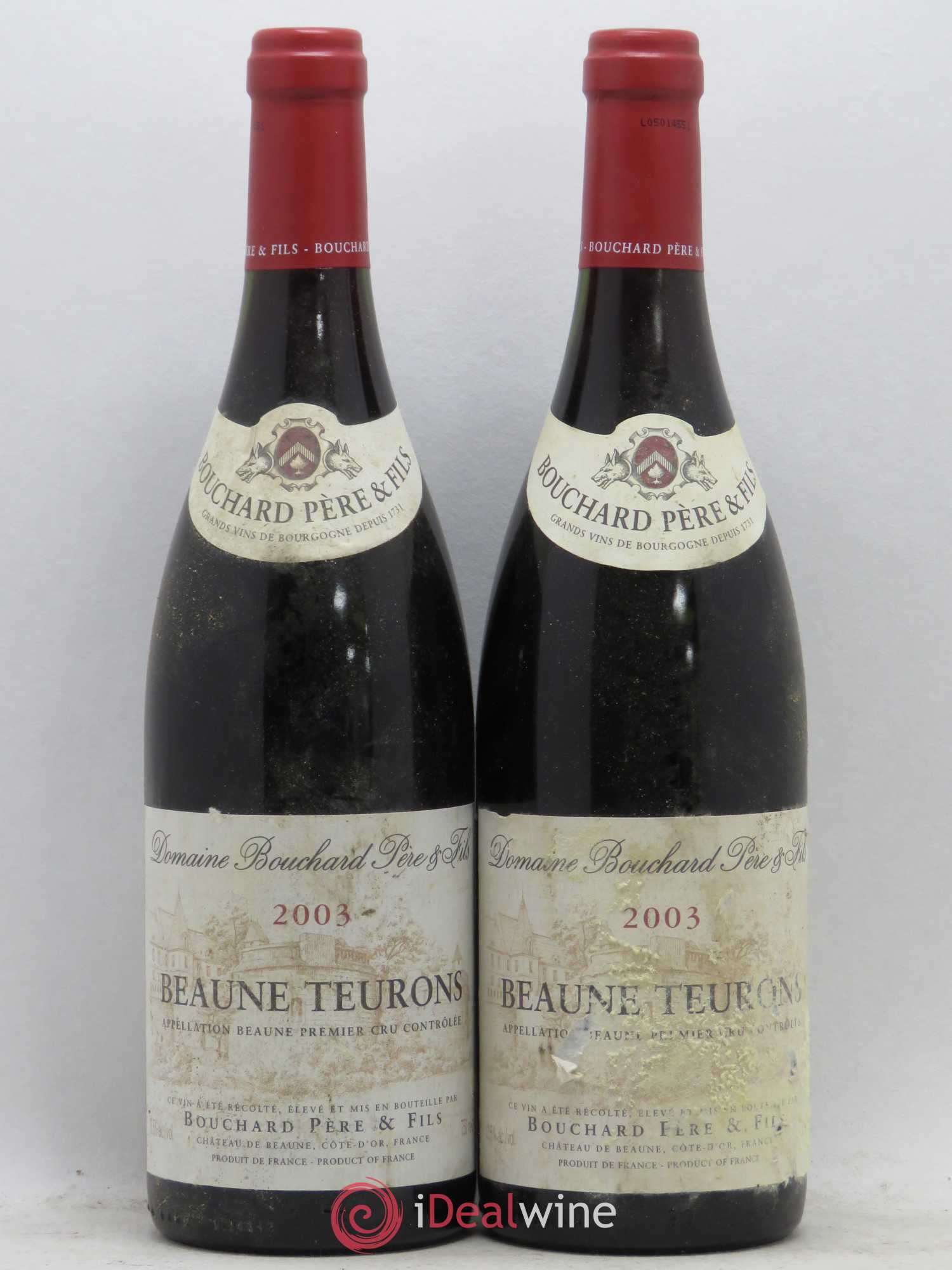 Beaune 1er Cru Teurons Bouchard Père & Fils 2003 - Lot de 2 bouteilles - 0