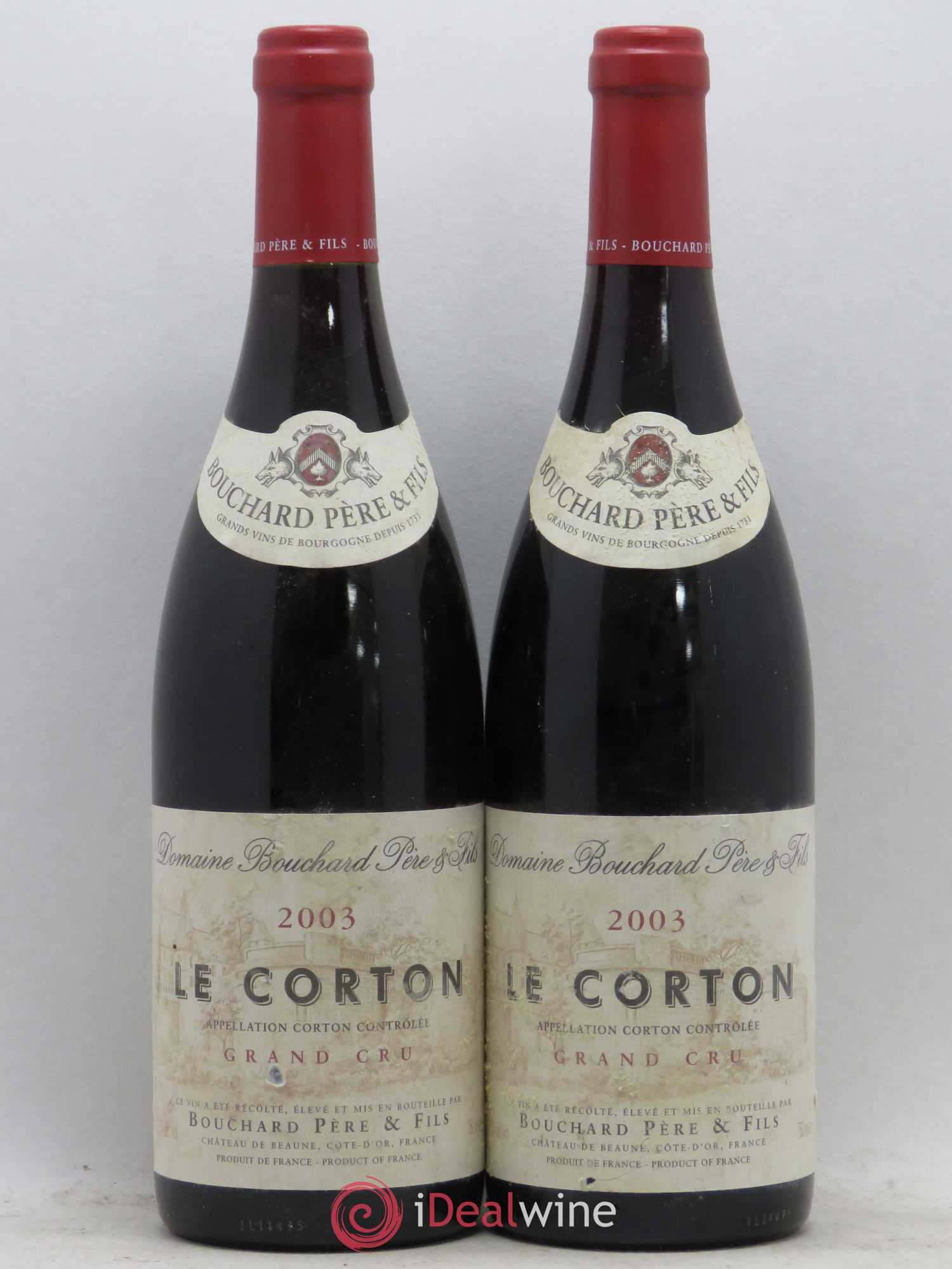Corton Grand Cru Le Corton Bouchard Père & Fils 2003 - Lot de 2 bouteilles - 0