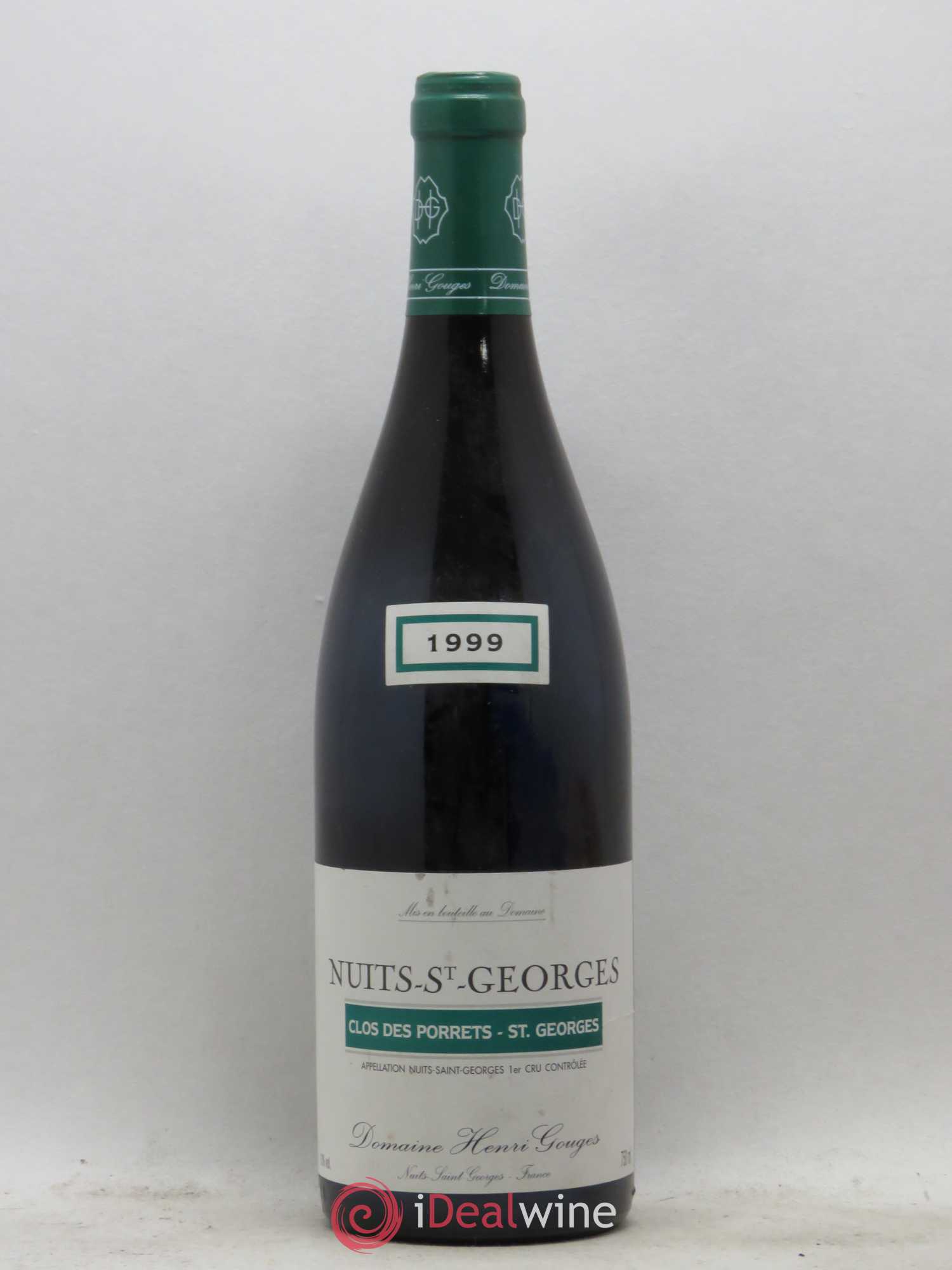 Nuits-Saint-Georges 1er Cru Clos des Porrets St Georges Henri Gouges 1999 - Lot de 1 bouteille - 0