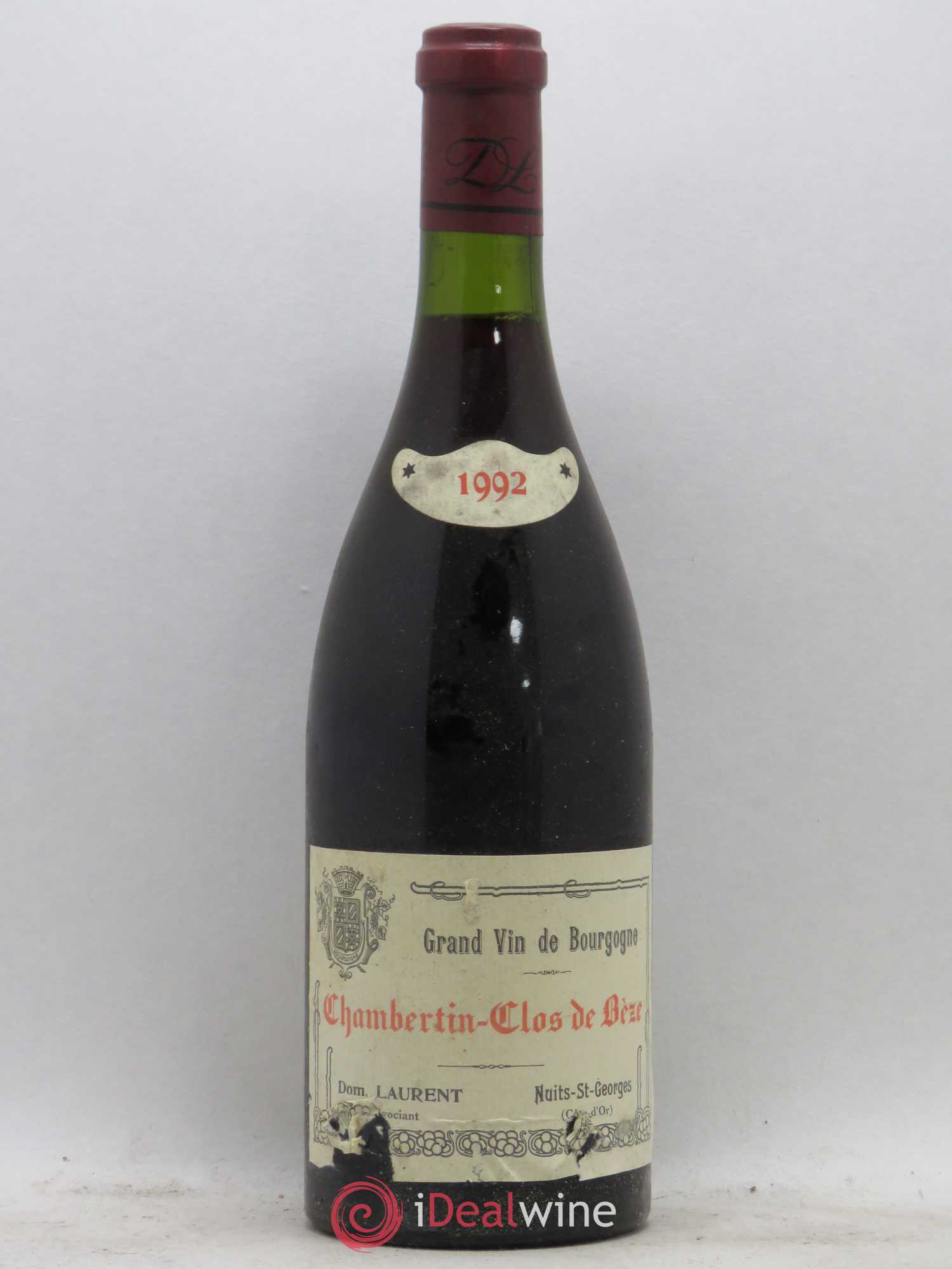 Chambertin Clos de Bèze Grand Cru Grande cuvée Vieilles vignes Dominique Laurent 1992 - Lot de 1 bouteille - 0