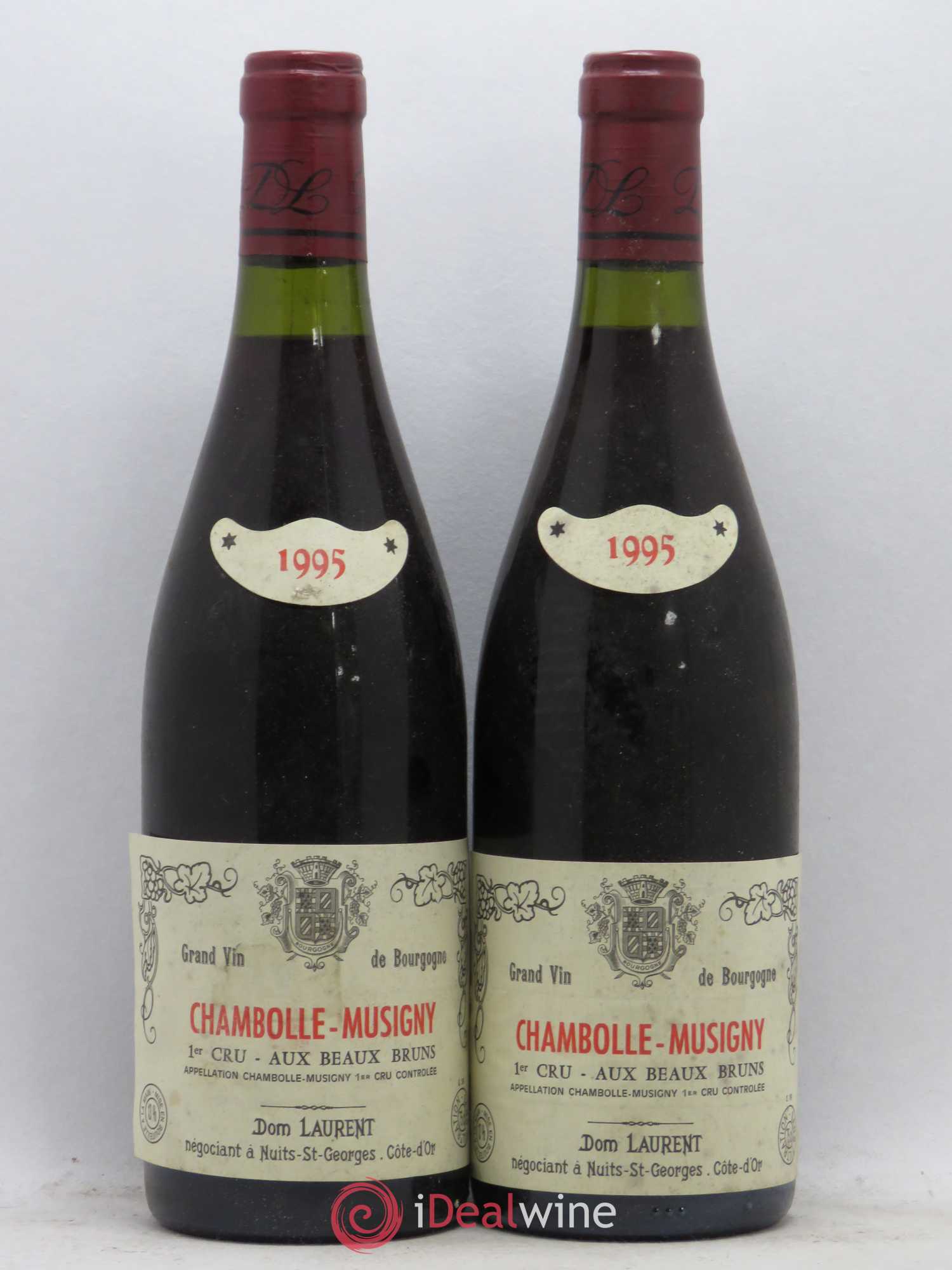 Chambolle-Musigny 1er Cru Aux Beaux Bruns Dominique Laurent 1995 - Posten von 2 Flaschen - 0