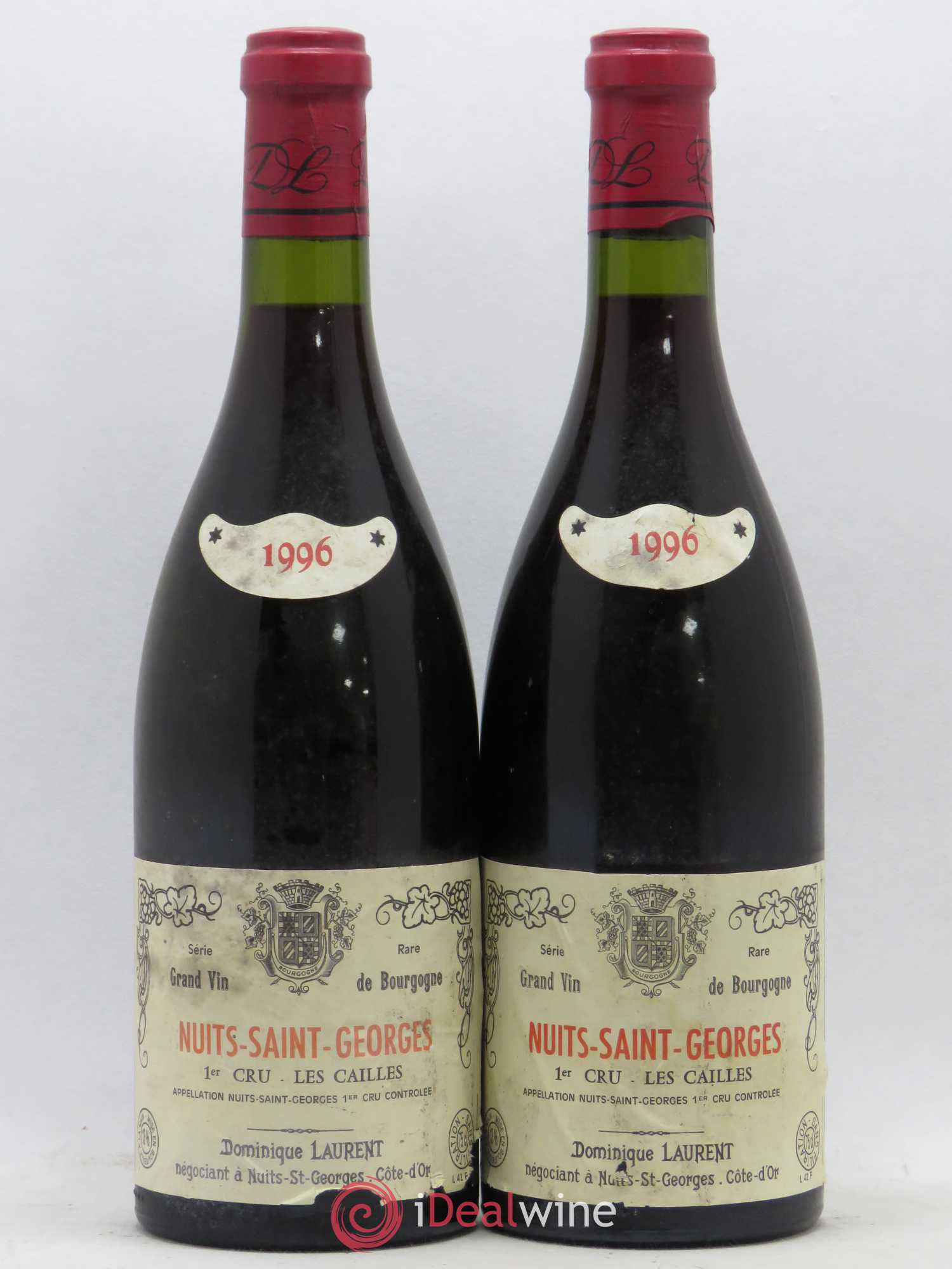 Nuits-Saint-Georges 1er Cru Les Cailles Dominique Laurent 1996 - Lot de 2 bouteilles - 0