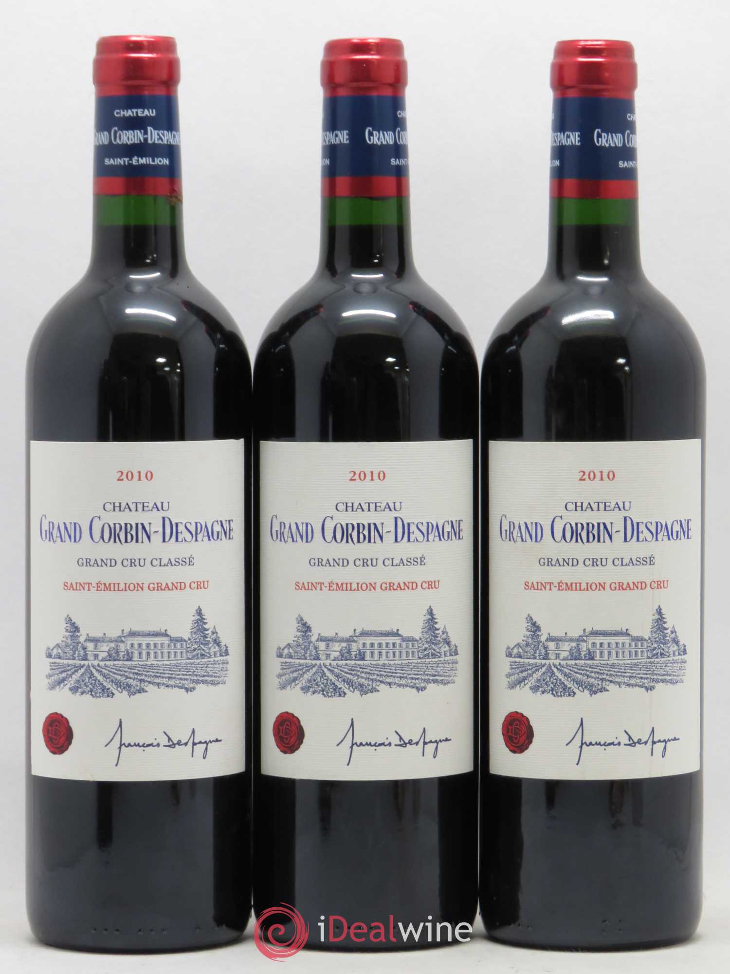 Château Grand Corbin Despagne Grand Cru Classé 2010 - Lot de 12 bouteilles - 1