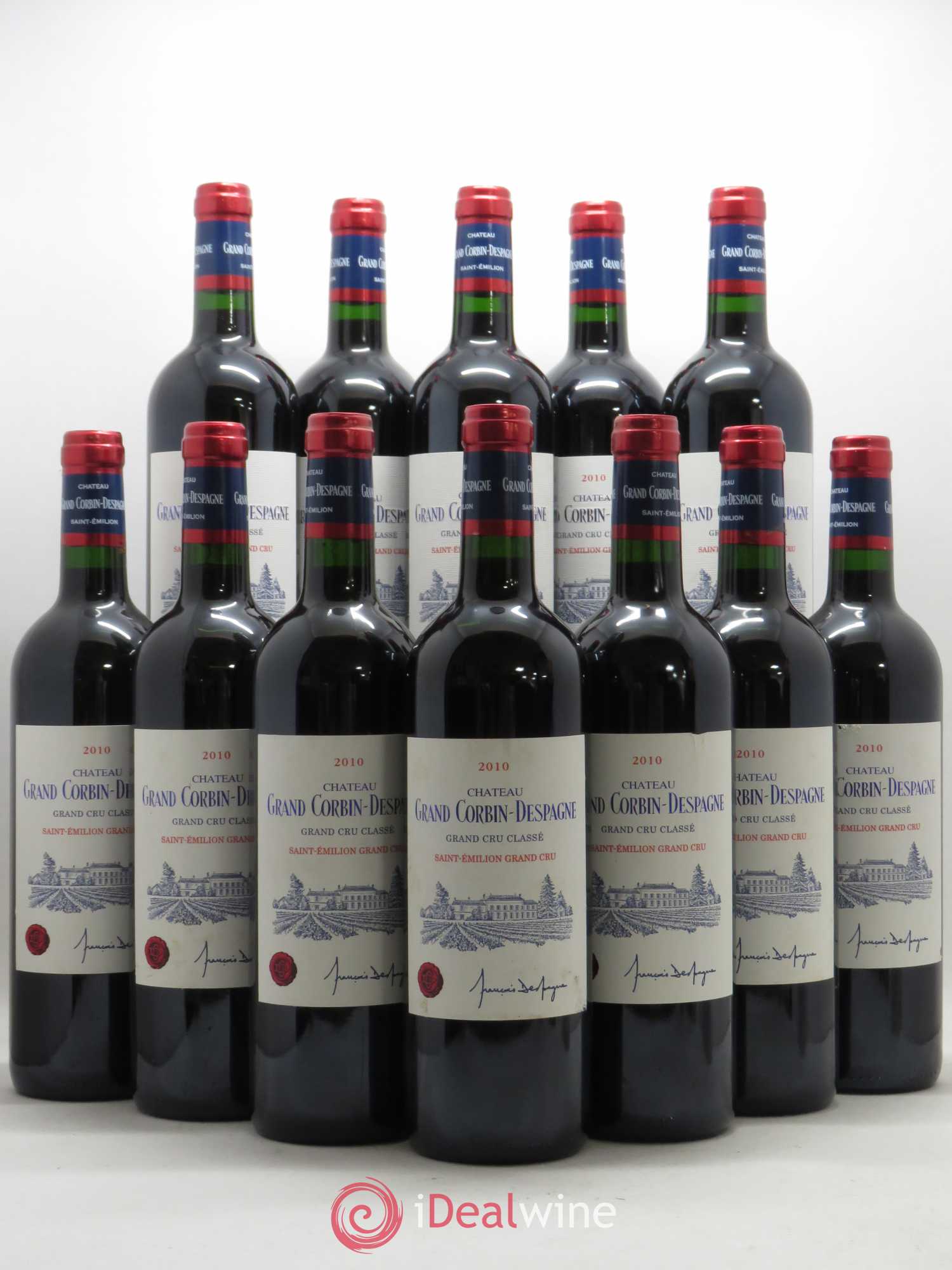 Château Grand Corbin Despagne Grand Cru Classé 2010 - Lot de 12 bouteilles - 0