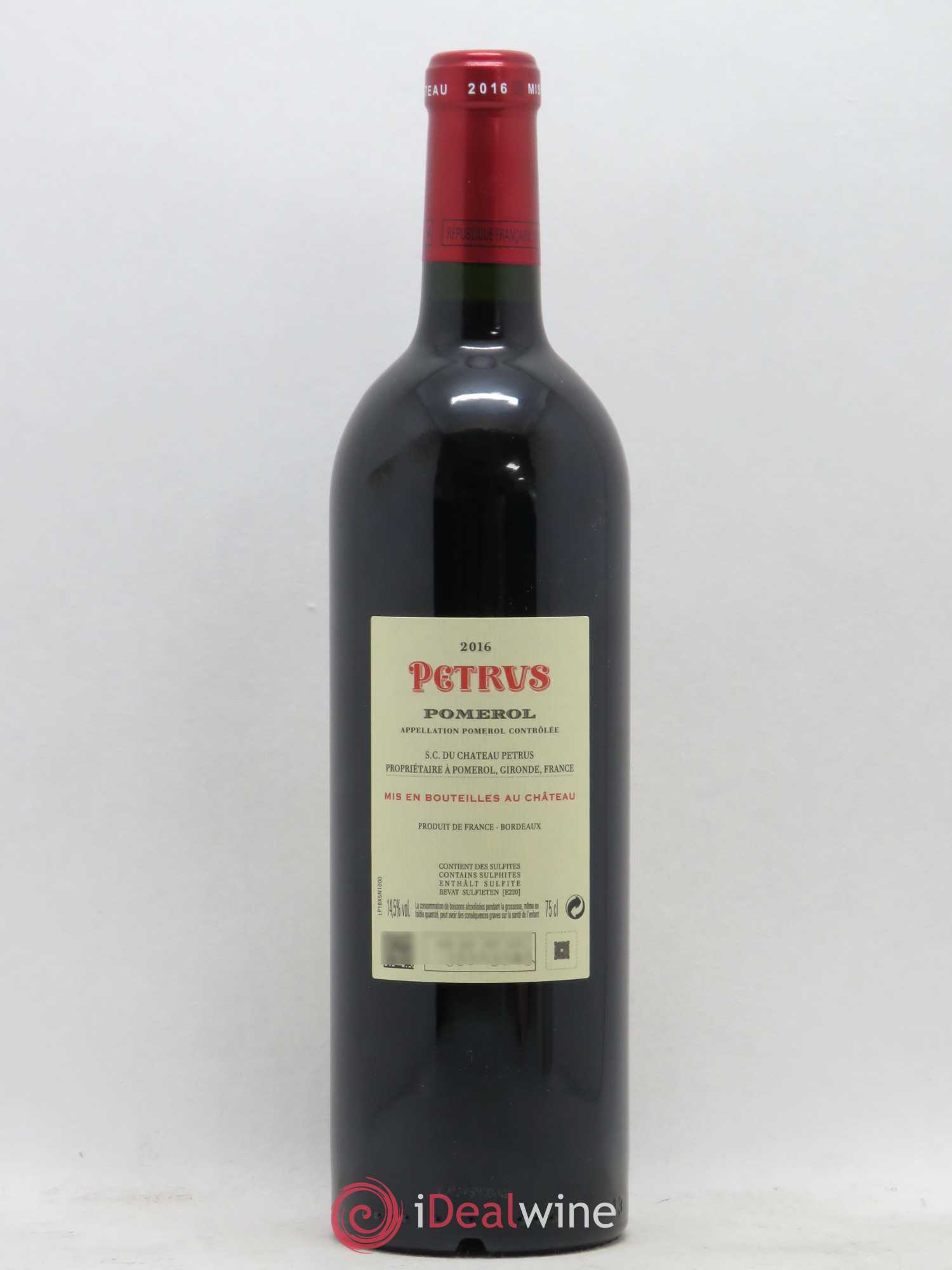 Petrus 2016 - Lot de 1 bouteille - 1