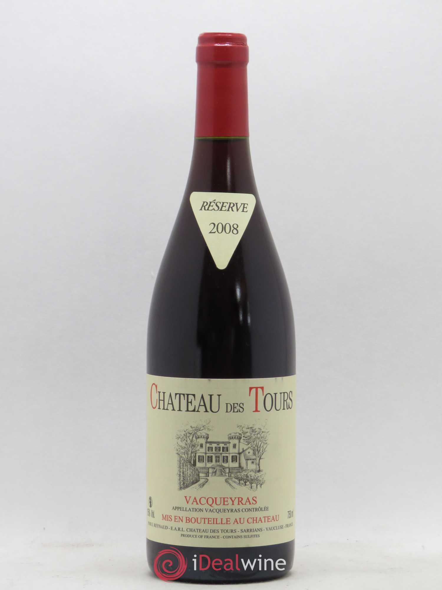 Vacqueyras Château des Tours Emmanuel Reynaud 2008 - Lot de 1 bouteille - 0