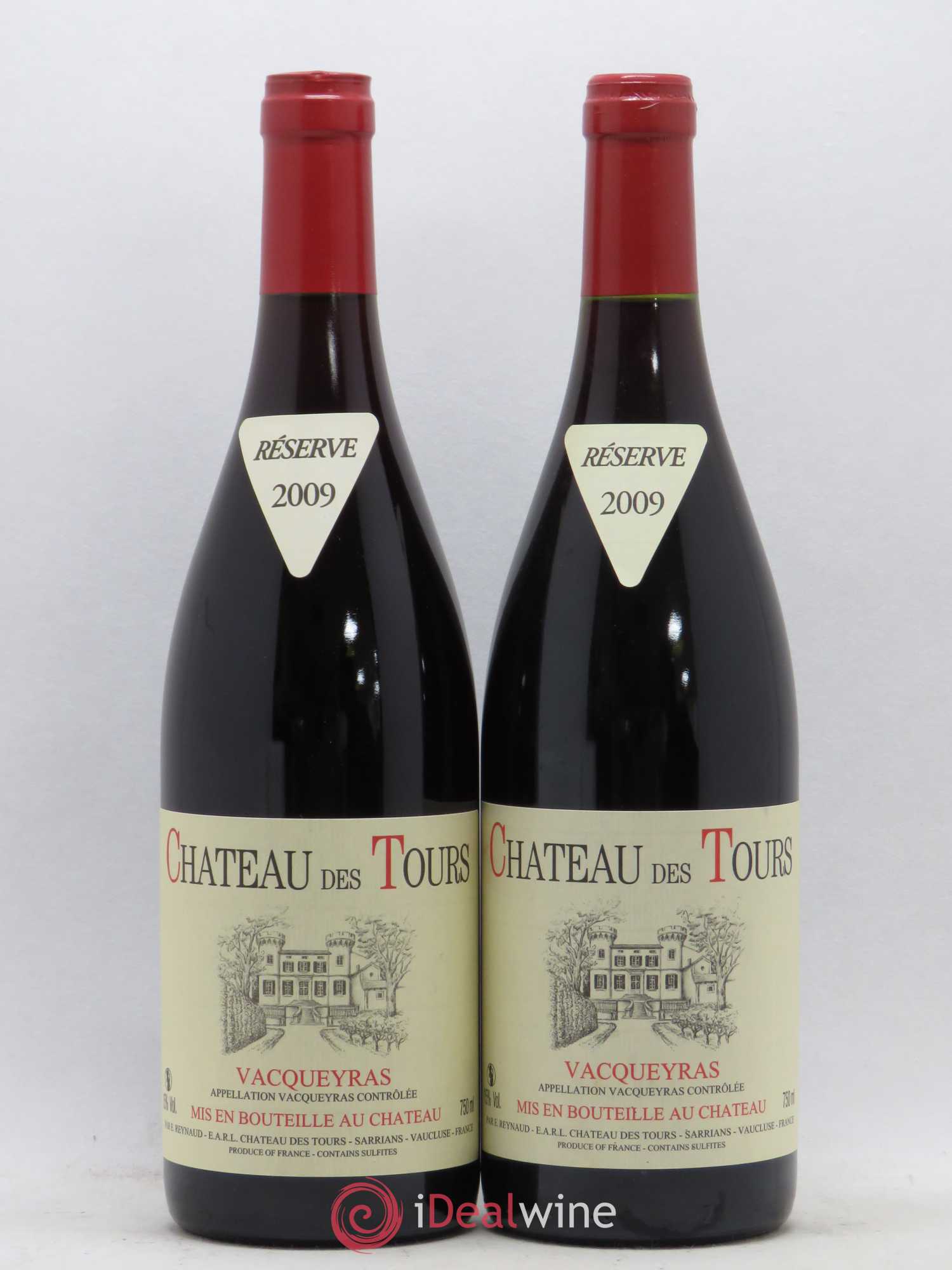 Vacqueyras Château des Tours Emmanuel Reynaud 2009 - Lot de 2 bouteilles - 0