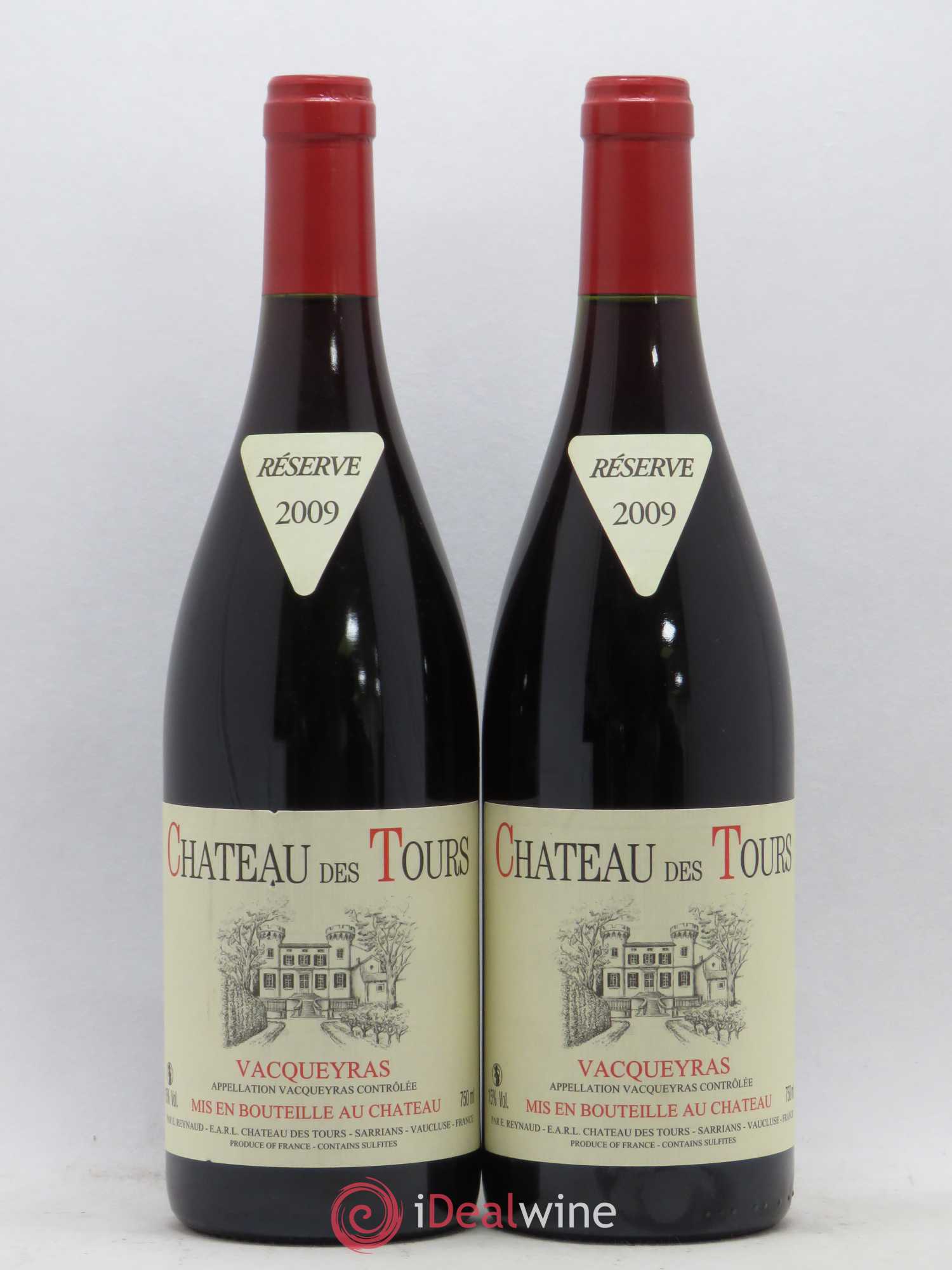 Vacqueyras Château des Tours Emmanuel Reynaud 2009 - Lot de 2 bouteilles - 0