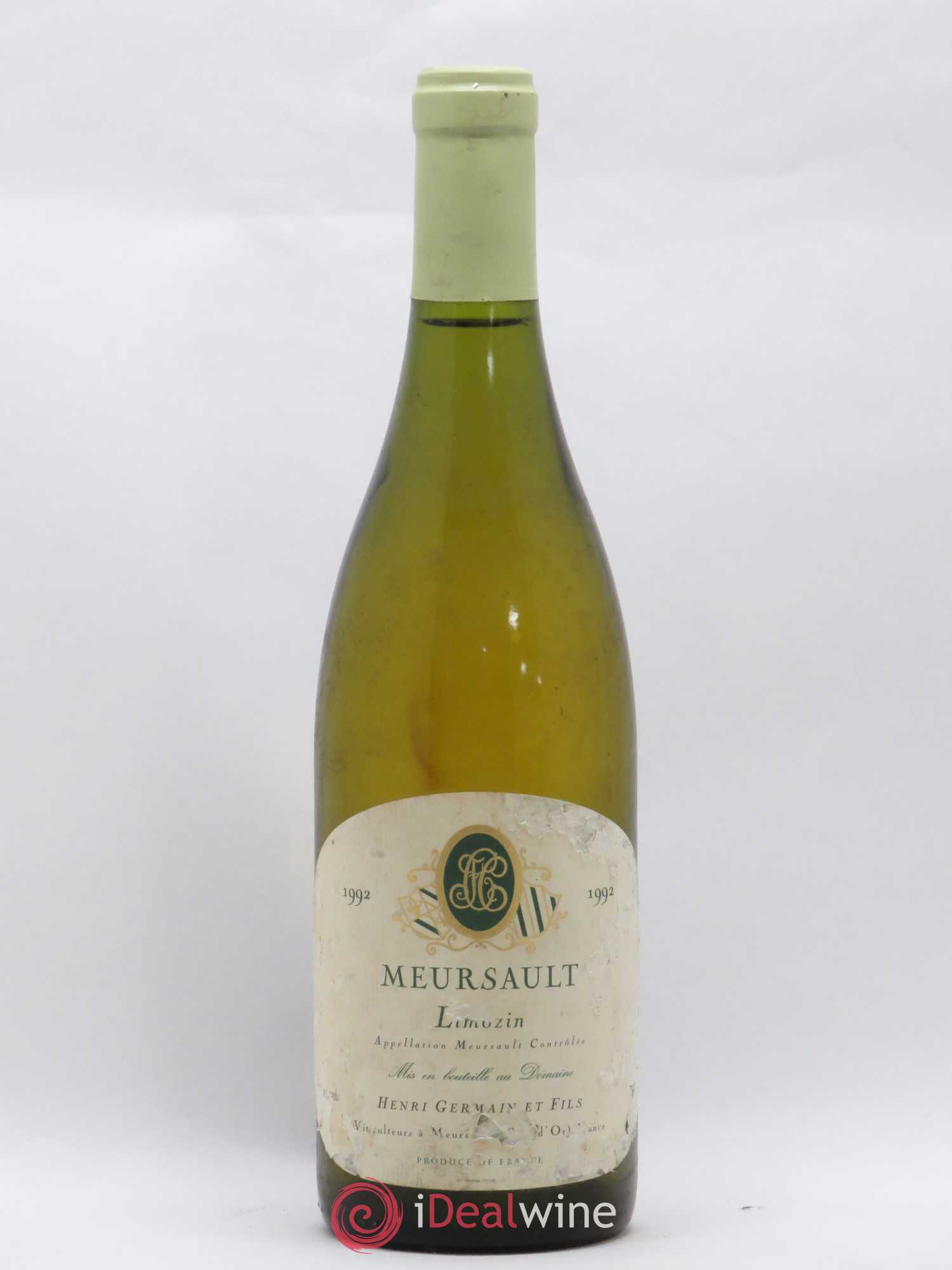 Meursault Limozin Henri Germain 1992 - Lot de 1 bouteille - 0