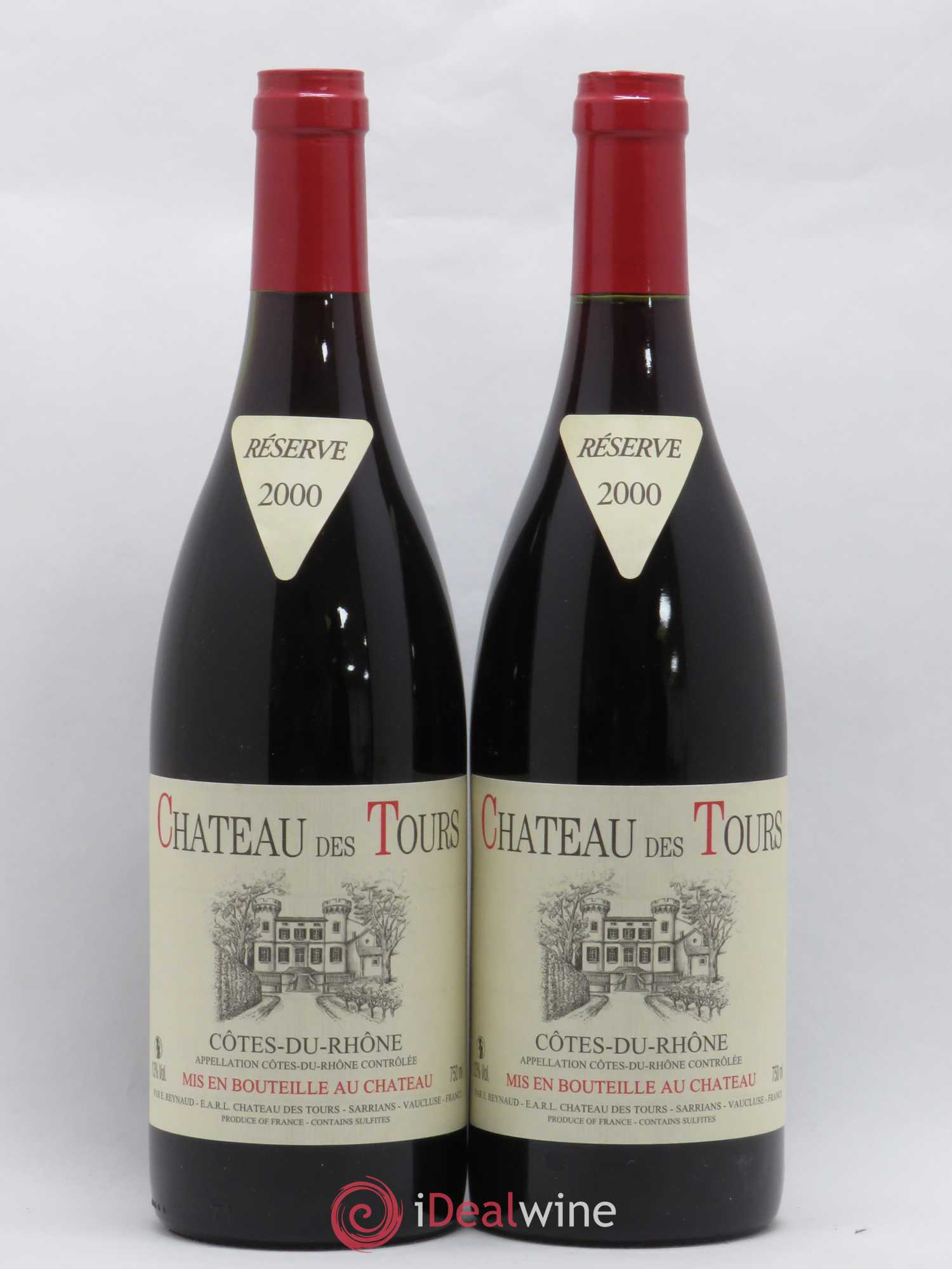 Côtes-du-Rhône Château des Tours Emmanuel Reynaud 2000 - Lot de 2 bouteilles - 0