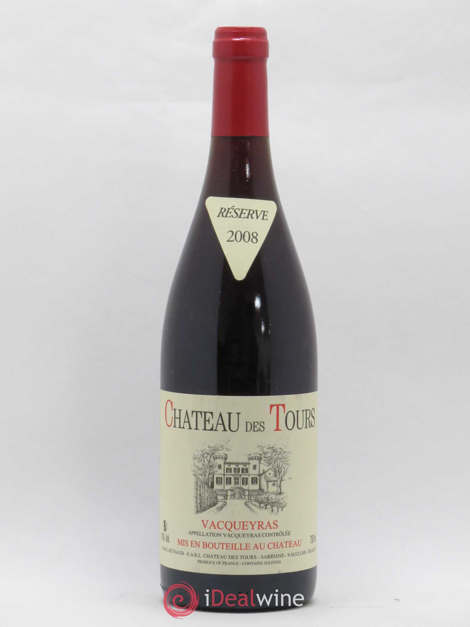 Vacqueyras Château des Tours Emmanuel Reynaud 2008 - Lot de 1 bouteille - 0