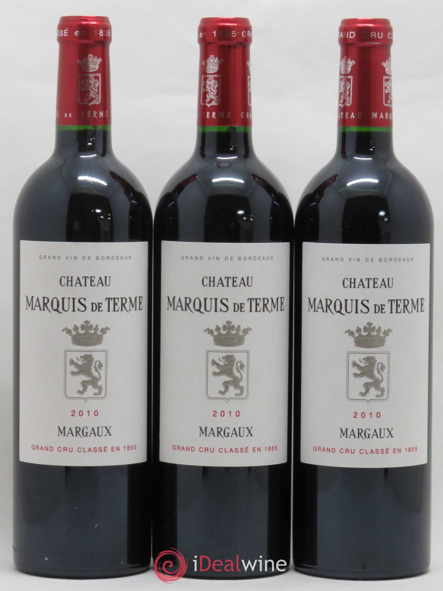 Château Marquis de Terme 4ème Grand Cru Classé 2010 - Lot de 3 bouteilles - 0