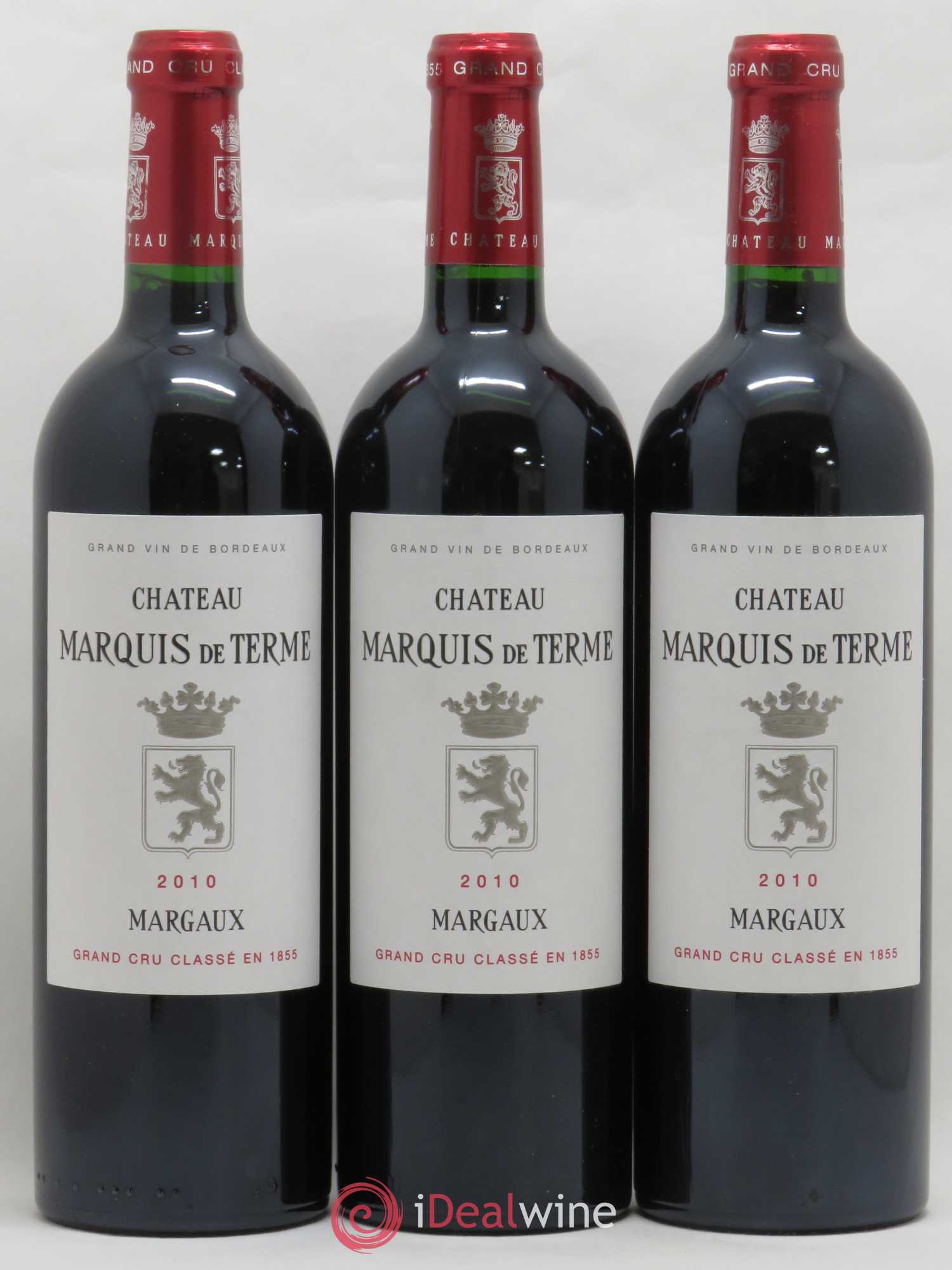 Château Marquis de Terme 4ème Grand Cru Classé 2010 - Lot de 3 bouteilles - 0