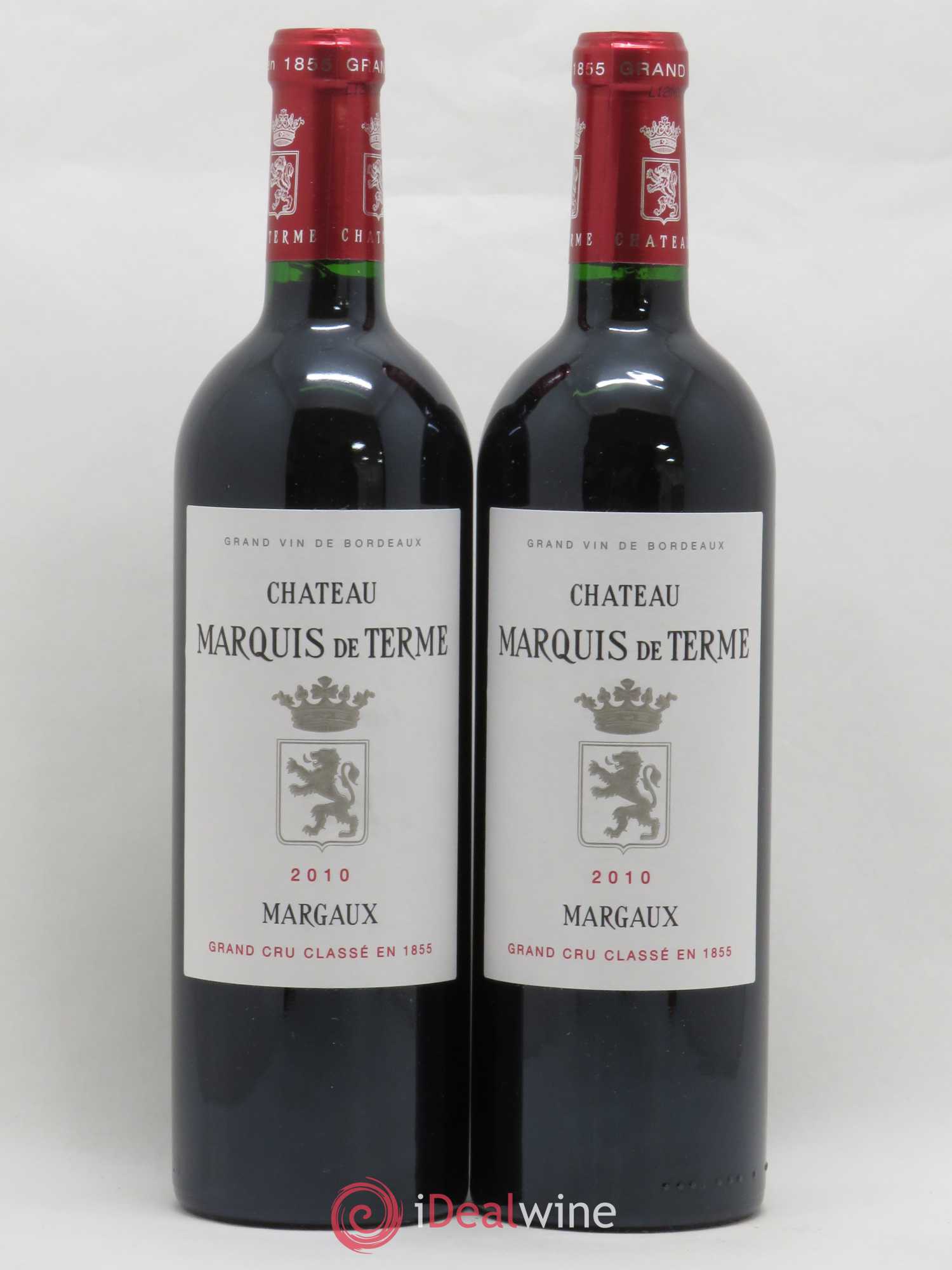 Château Marquis de Terme 4ème Grand Cru Classé 2010 - Lot de 2 bouteilles - 0