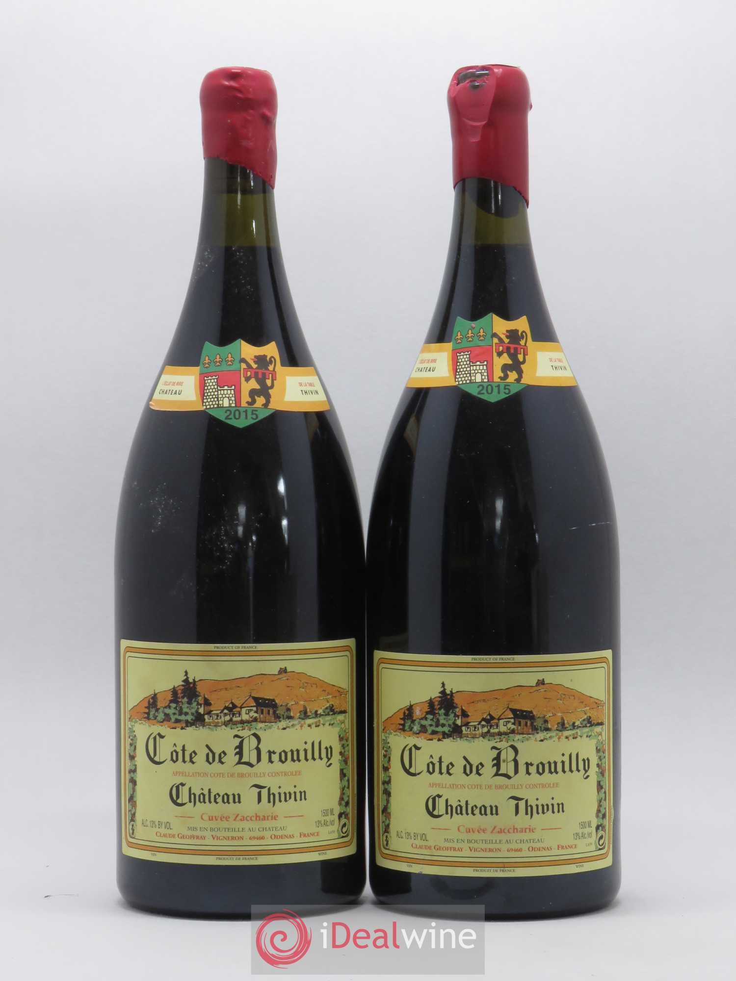 Côte de Brouilly Cuvée Zaccharie Château Thivin 2015 - Lot de 2 magnums - 0