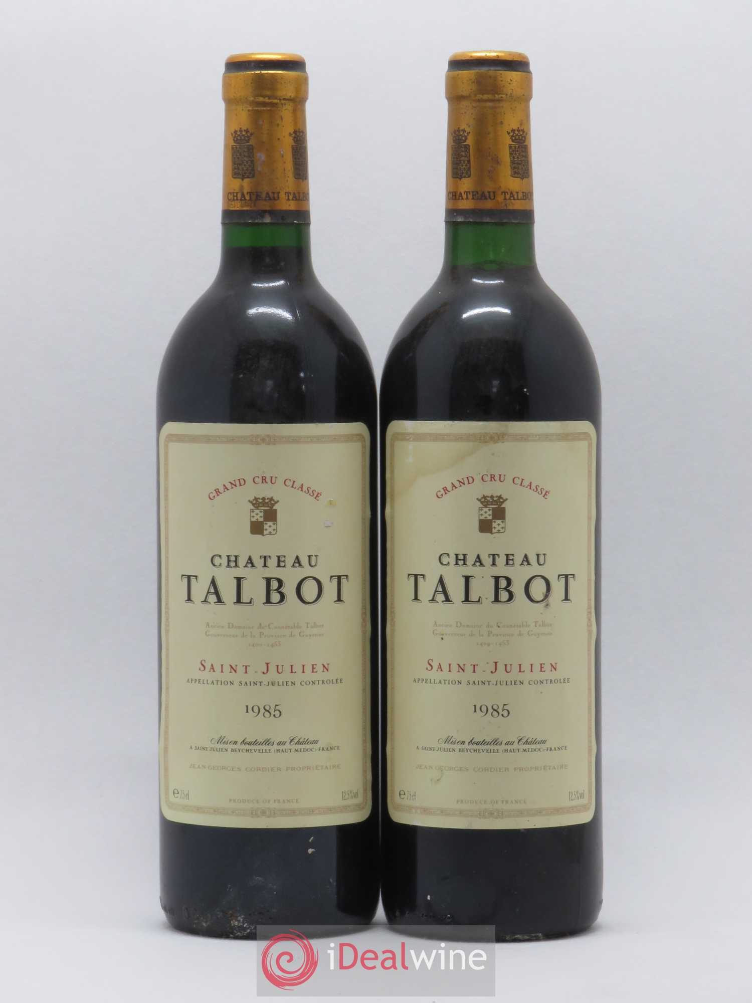 Château Talbot 4ème Grand Cru Classé 1985 - Lot de 2 bouteilles - 0