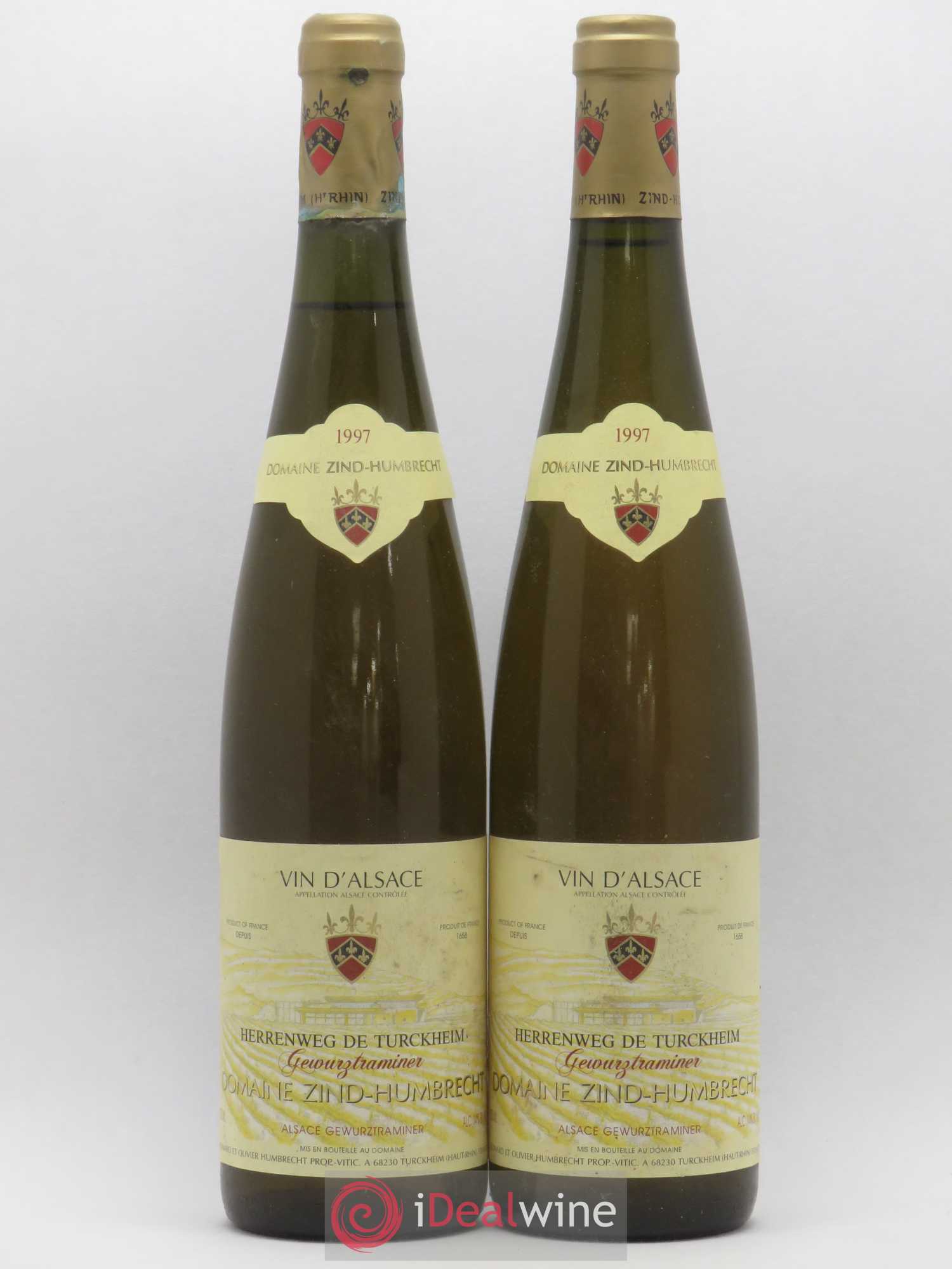 Alsace Gewurztraminer Herrenweg de Turckheim Zind-Humbrecht (Domaine) 1997 - Lot de 2 bouteilles - 0