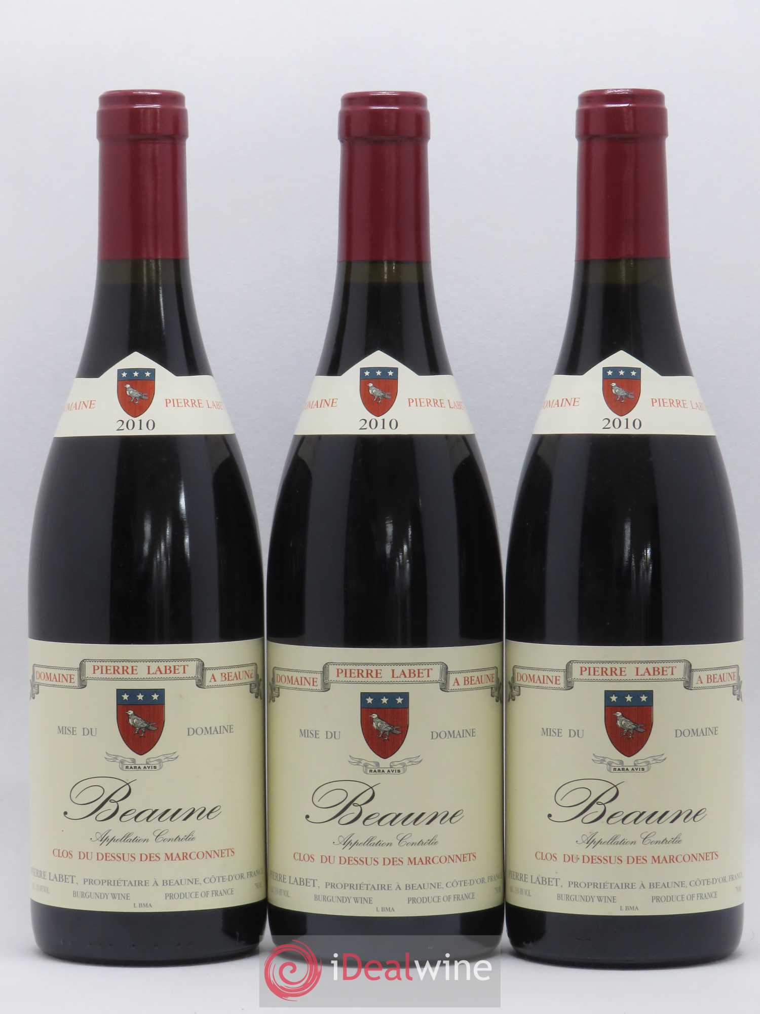 Beaune Clos du dessus de Marconnets Pierre Labet 2010 - Posten von 3 Flaschen - 0