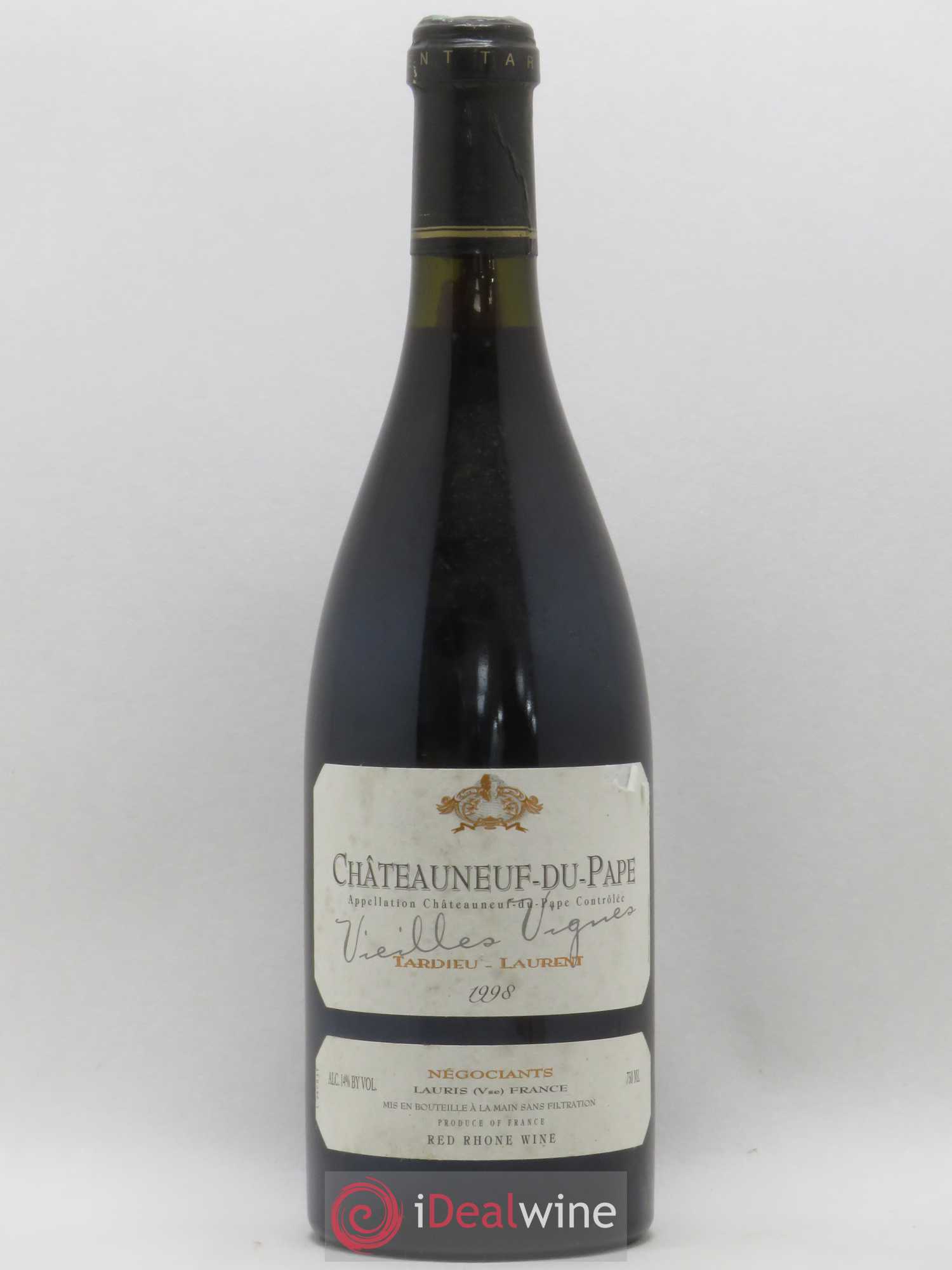 Châteauneuf-du-Pape Tardieu-Laurent Vieilles vignes Famille Tardieu 1998 - Lot de 1 bouteille - 0