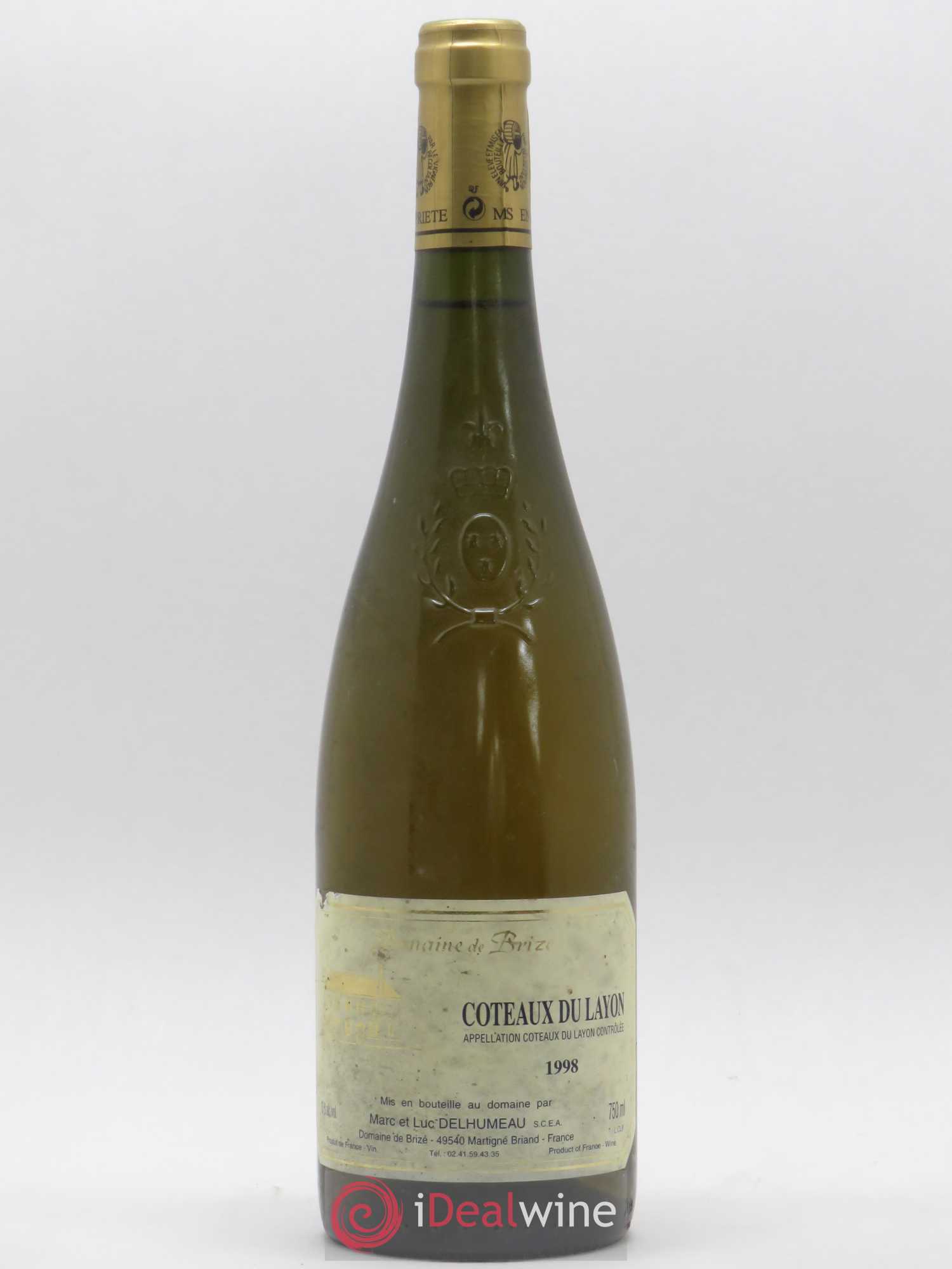 Coteaux du Layon DELHUMEAU Domaine de Brizé (sans prix de réserve) 1998 - Lotto di 1 bottiglia - 0