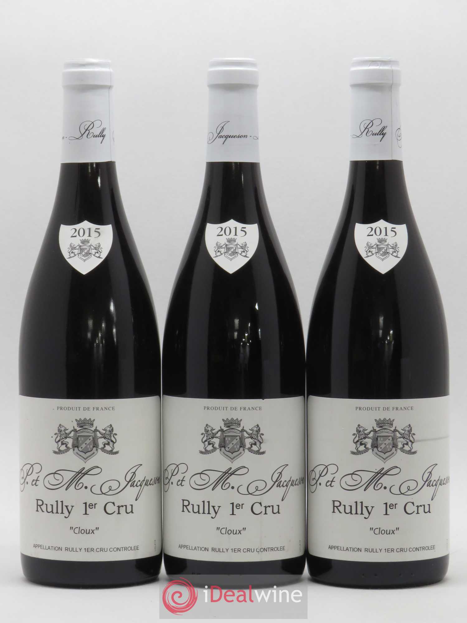Rully 1er Cru Les Cloux Paul & Marie Jacqueson 2015 - Lot de 3 bouteilles - 0
