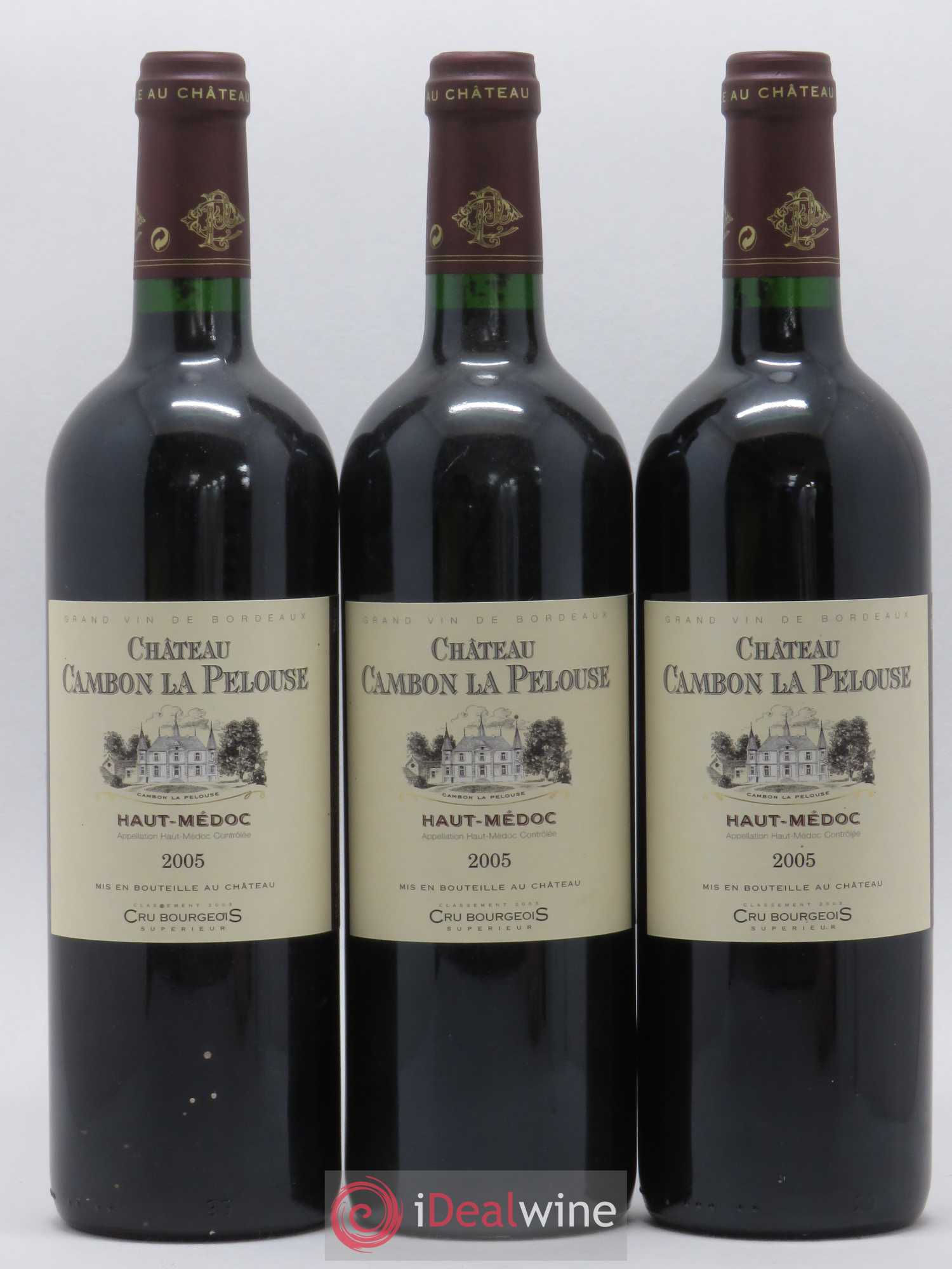 Château Cambon la Pelouse Cru Bourgeois 2005 - Lot de 3 bouteilles - 0