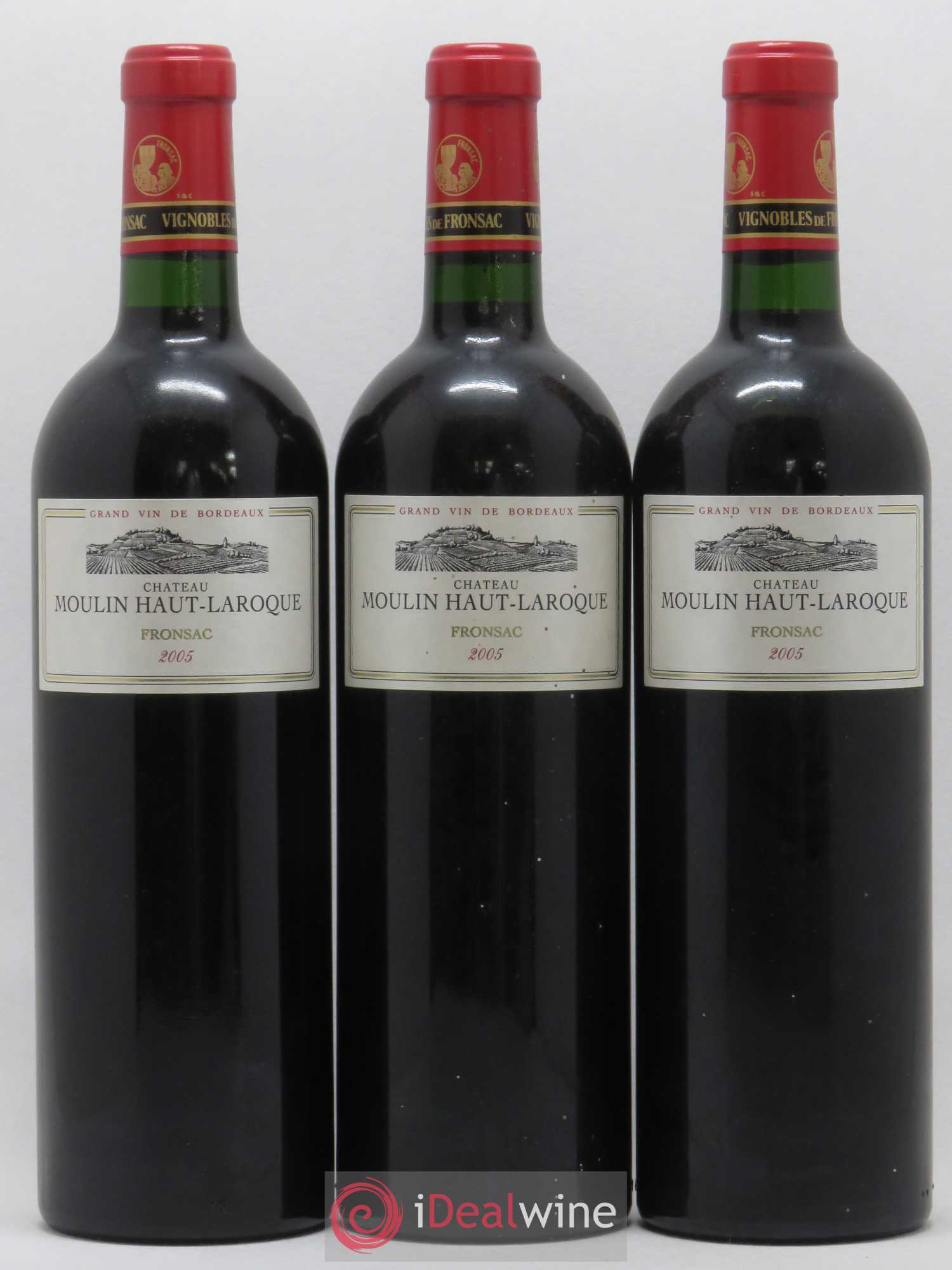 Fronsac Moulin Haut Laroque 2005 - Posten von 3 Flaschen - 0