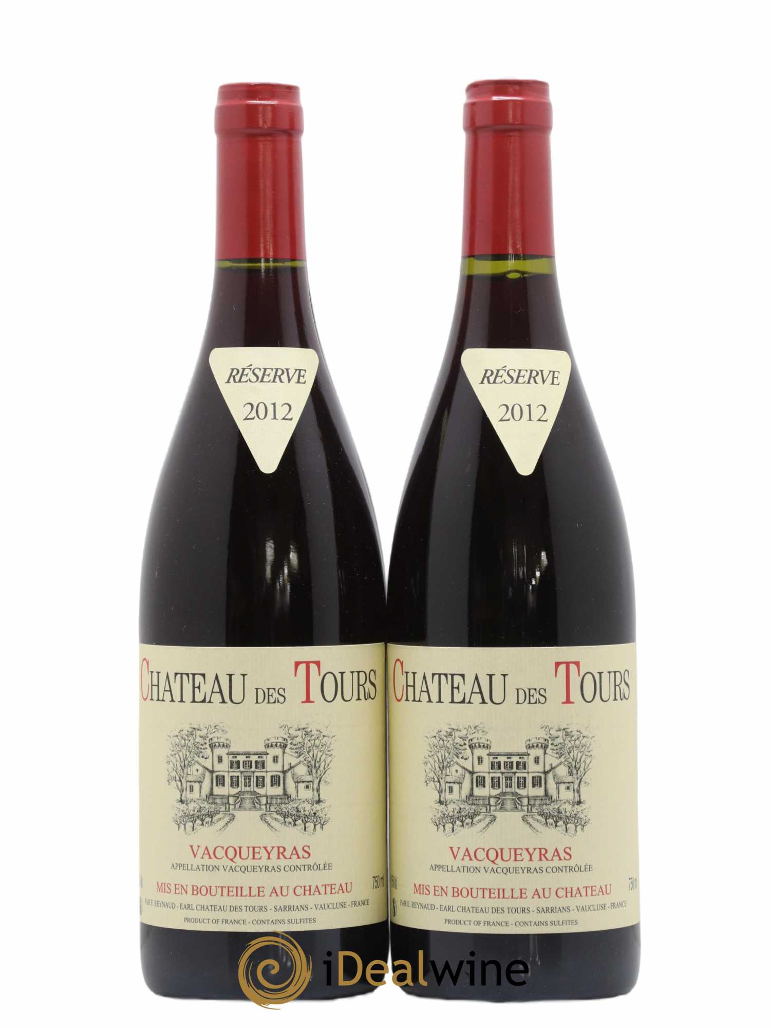 Vacqueyras Château des Tours Emmanuel Reynaud 2012 - Lot de 2 bouteilles - 0