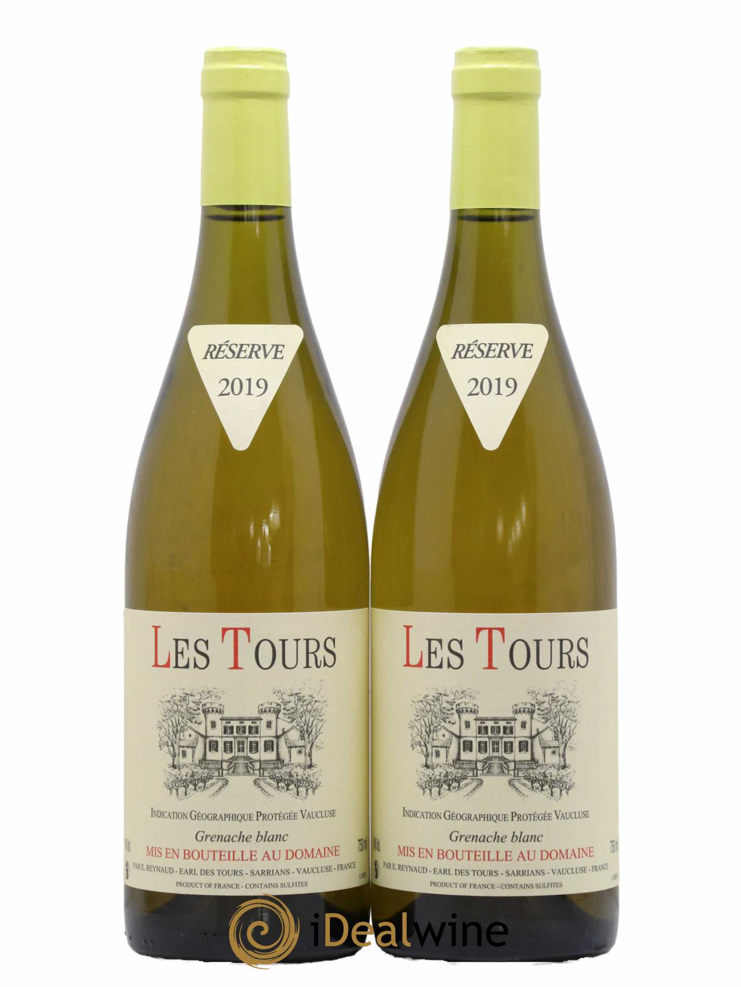 Vaucluse (Vin de Pays de Vaucluse) Les Tours Grenache Blanc Emmanuel Reynaud 2019 - Lot de 2 bouteilles - 0