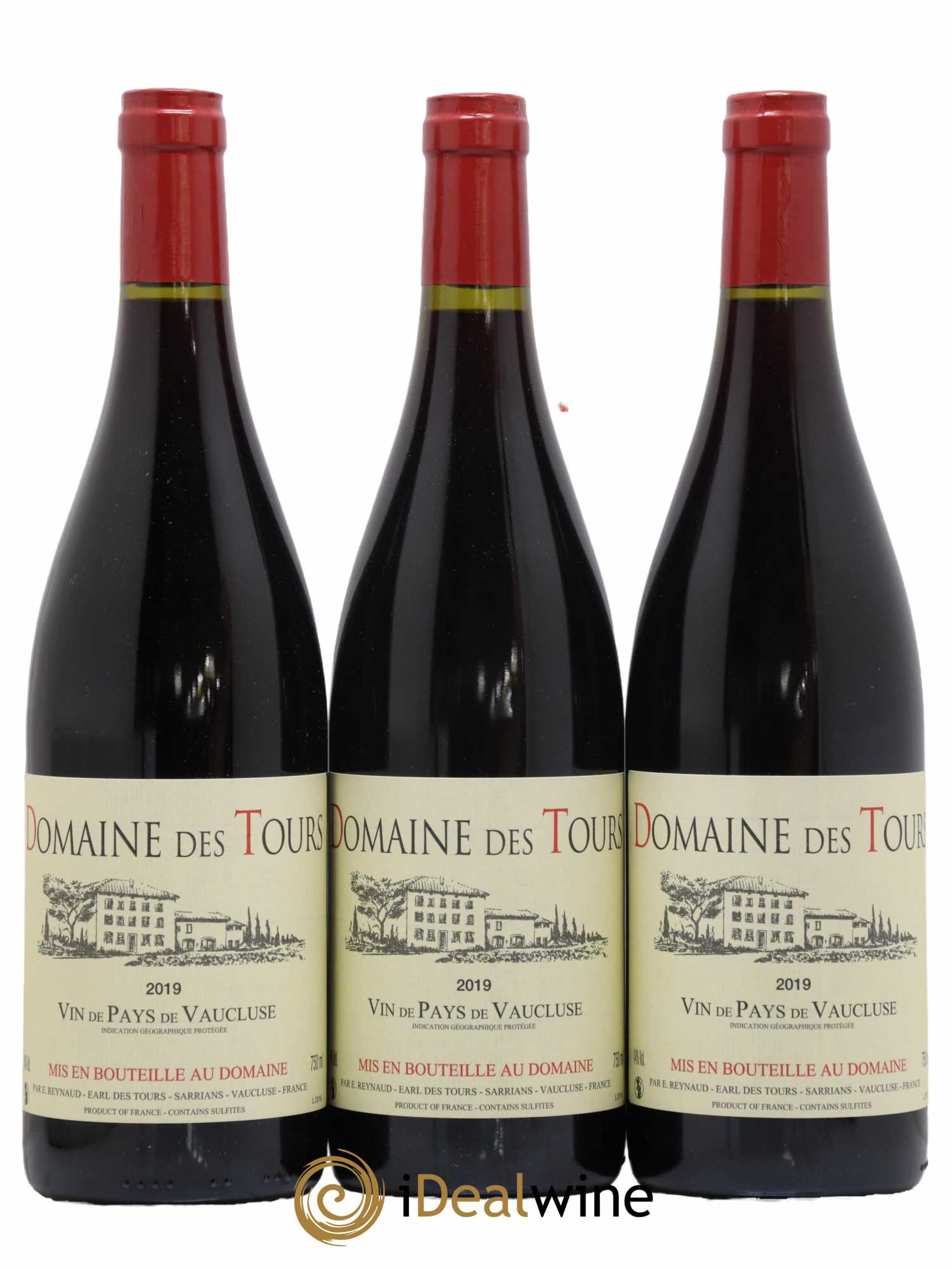 Vaucluse (Vin de Pays de Vaucluse) Domaine des Tours Emmanuel Reynaud 2019 - Lot de 3 bouteilles - 0