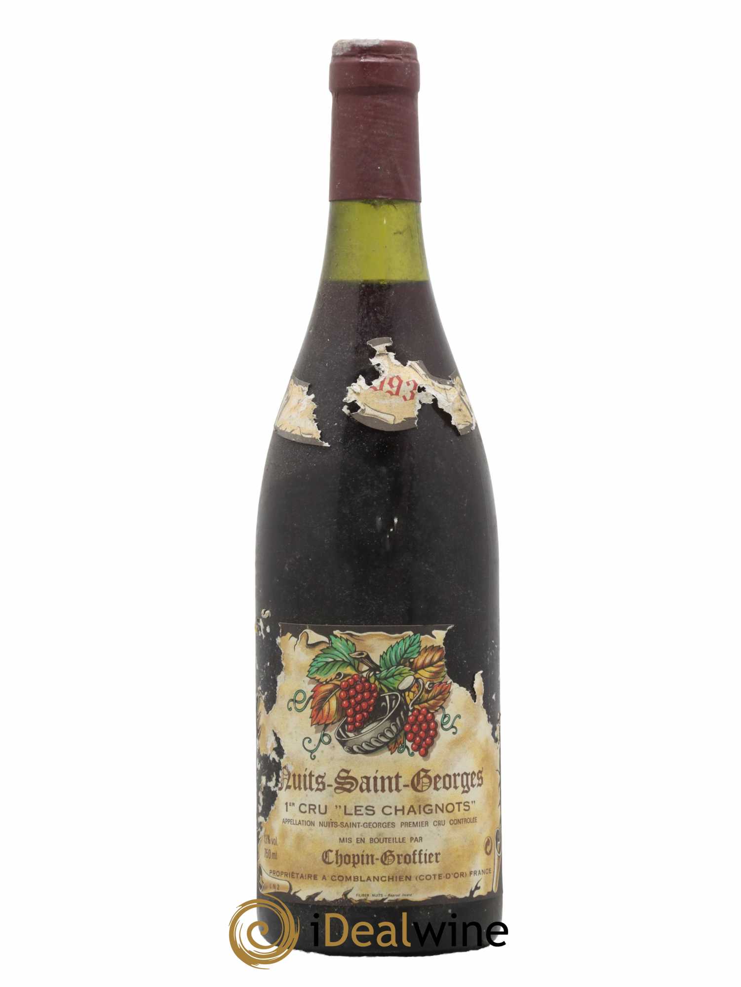 Nuits-Saint-Georges 1er Cru Les Chaignots Chopin Groffier 1993 - Lot de 1 bouteille - 0