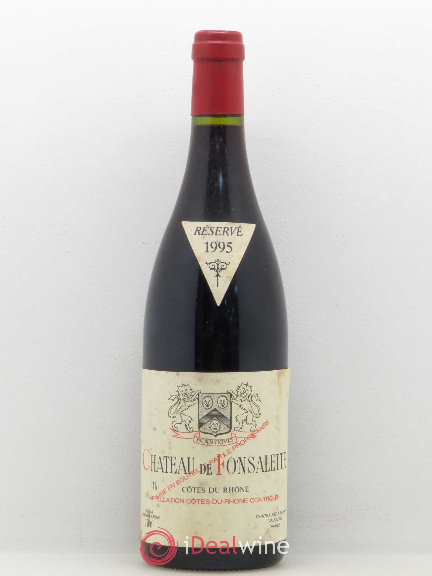 Côtes-du-Rhône Château de Fonsalette Emmanuel Reynaud 1995 - Lot de 1 bouteille - 0