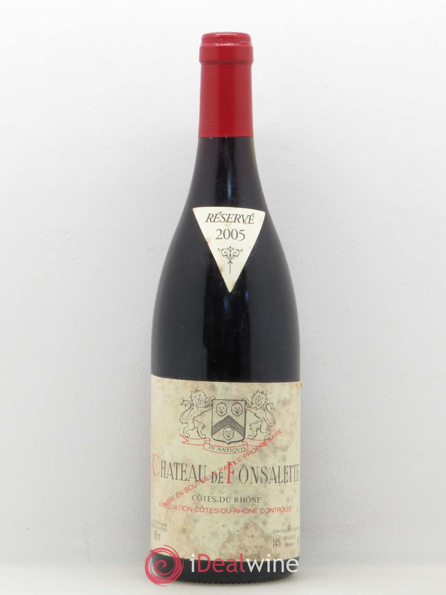Côtes-du-Rhône Château de Fonsalette Emmanuel Reynaud 2005 - Lot de 1 bouteille - 0