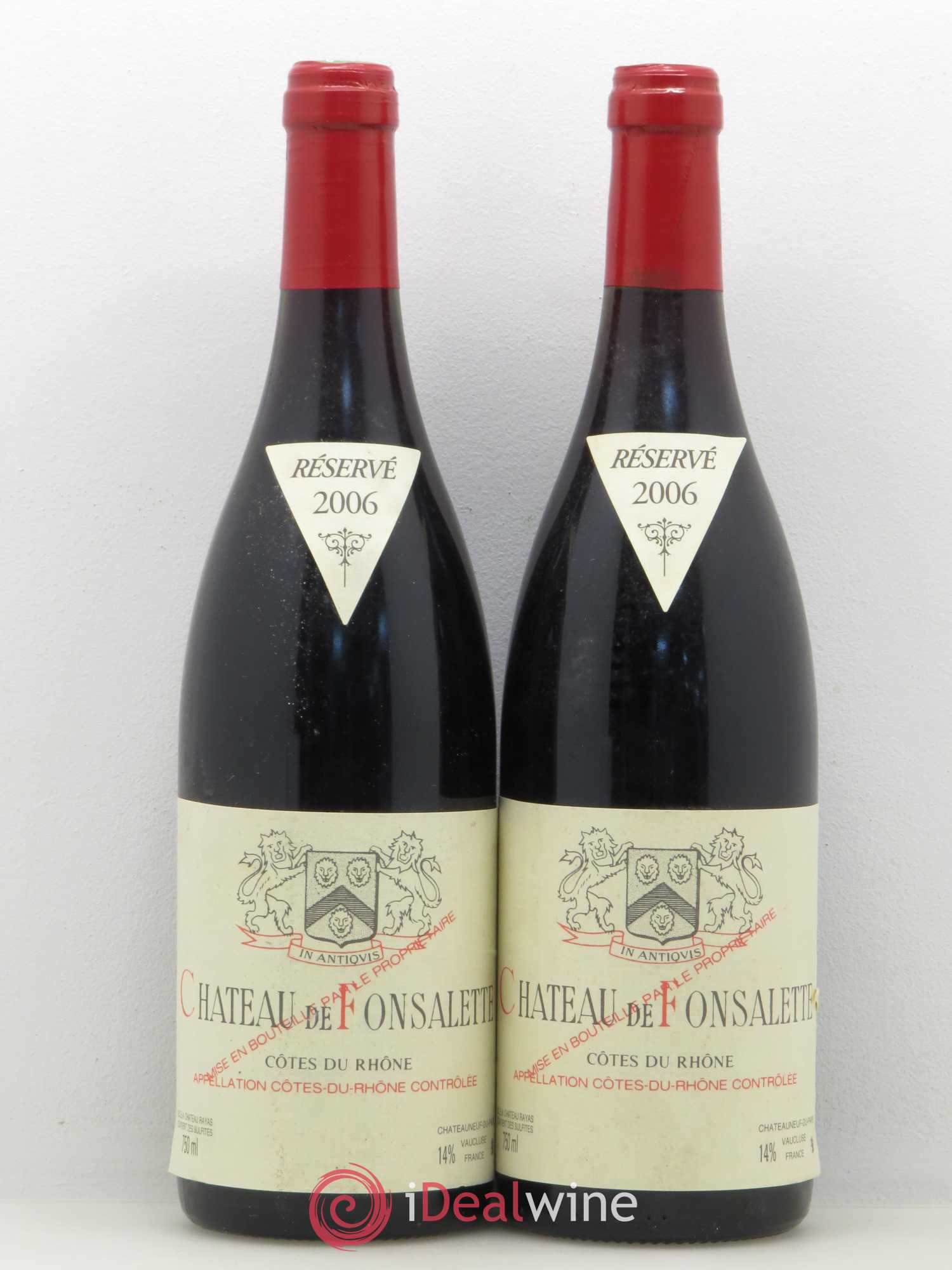 Côtes-du-Rhône Château de Fonsalette Emmanuel Reynaud 2006 - Lot de 2 bouteilles - 0