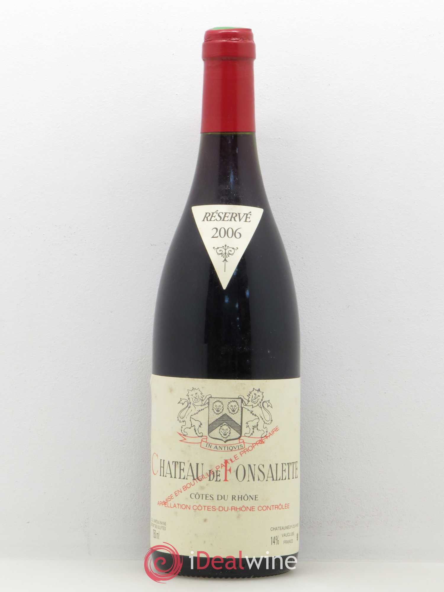 Côtes-du-Rhône Château de Fonsalette Emmanuel Reynaud 2006 - Lot de 1 bouteille - 0