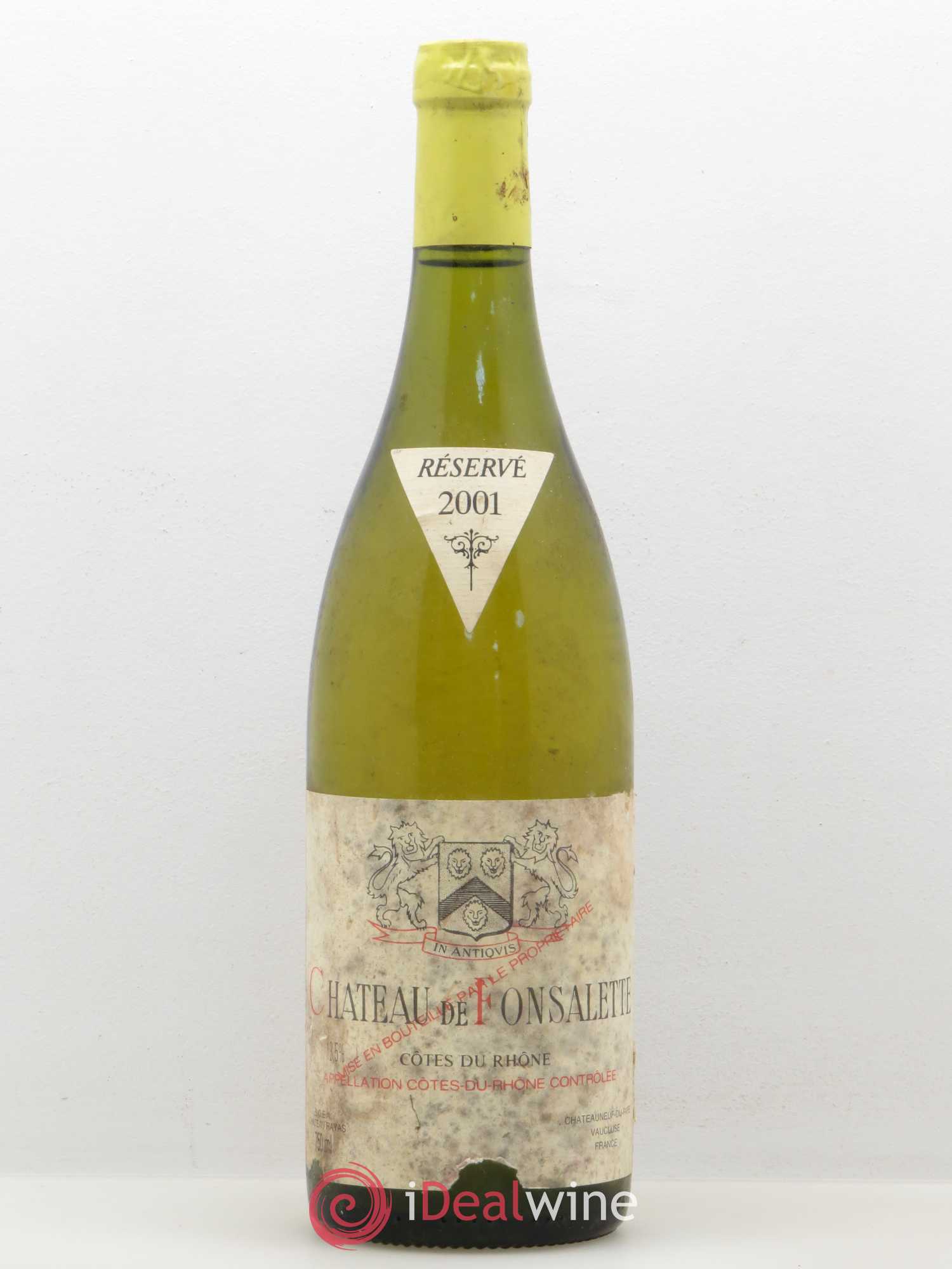 Côtes-du-Rhône Château de Fonsalette Emmanuel Reynaud 2001 - Lot de 1 bouteille - 0