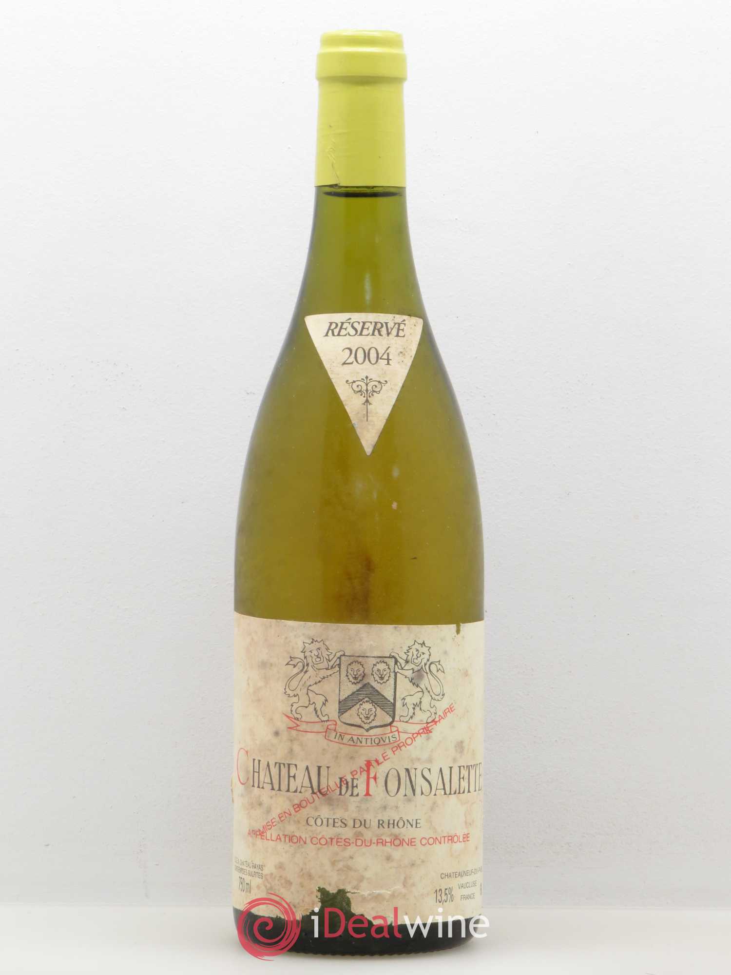 Côtes-du-Rhône Château de Fonsalette Emmanuel Reynaud 2004 - Lot de 1 bouteille - 0