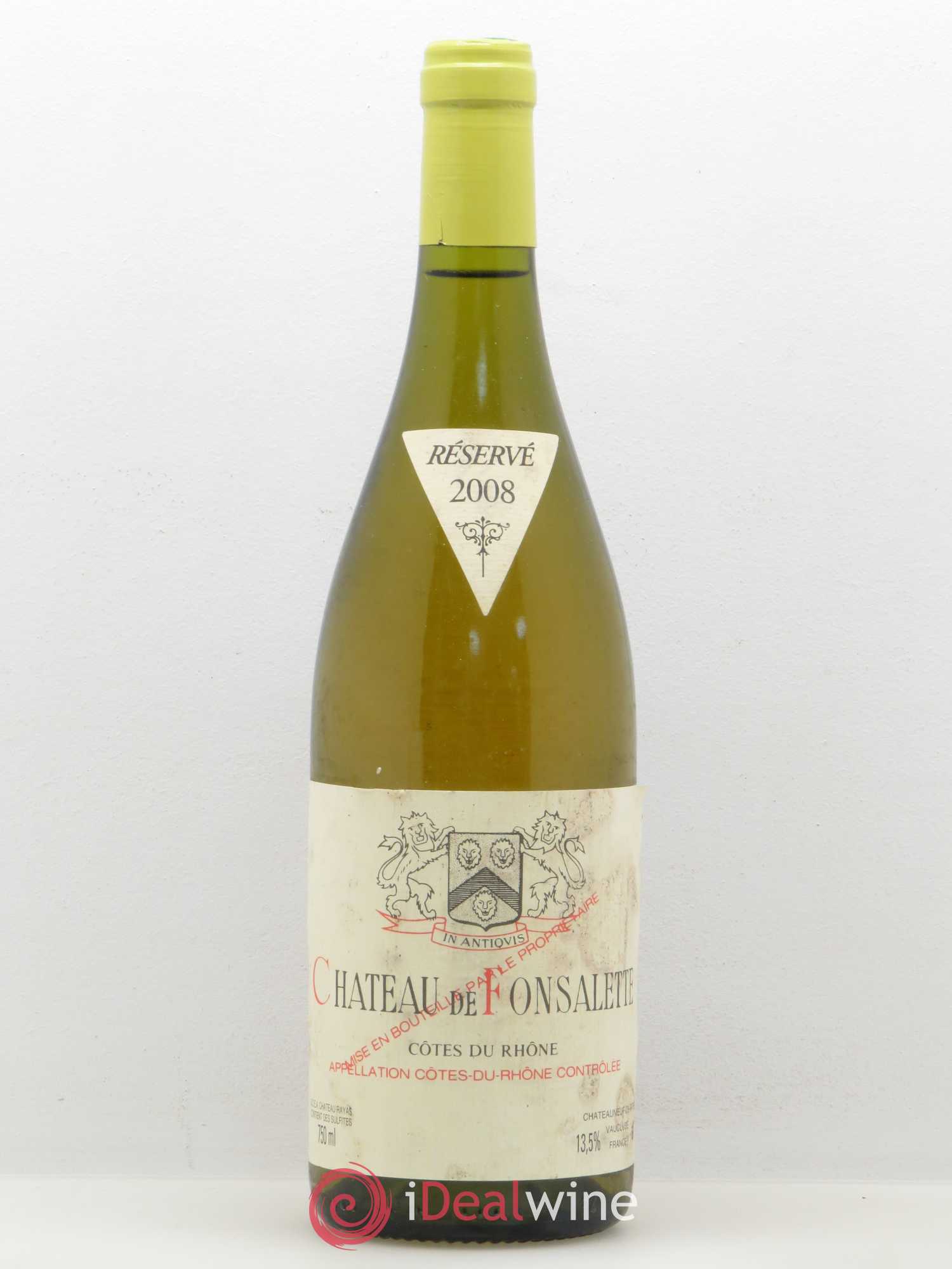 Côtes-du-Rhône Château de Fonsalette Emmanuel Reynaud 2008 - Lot de 1 bouteille - 0