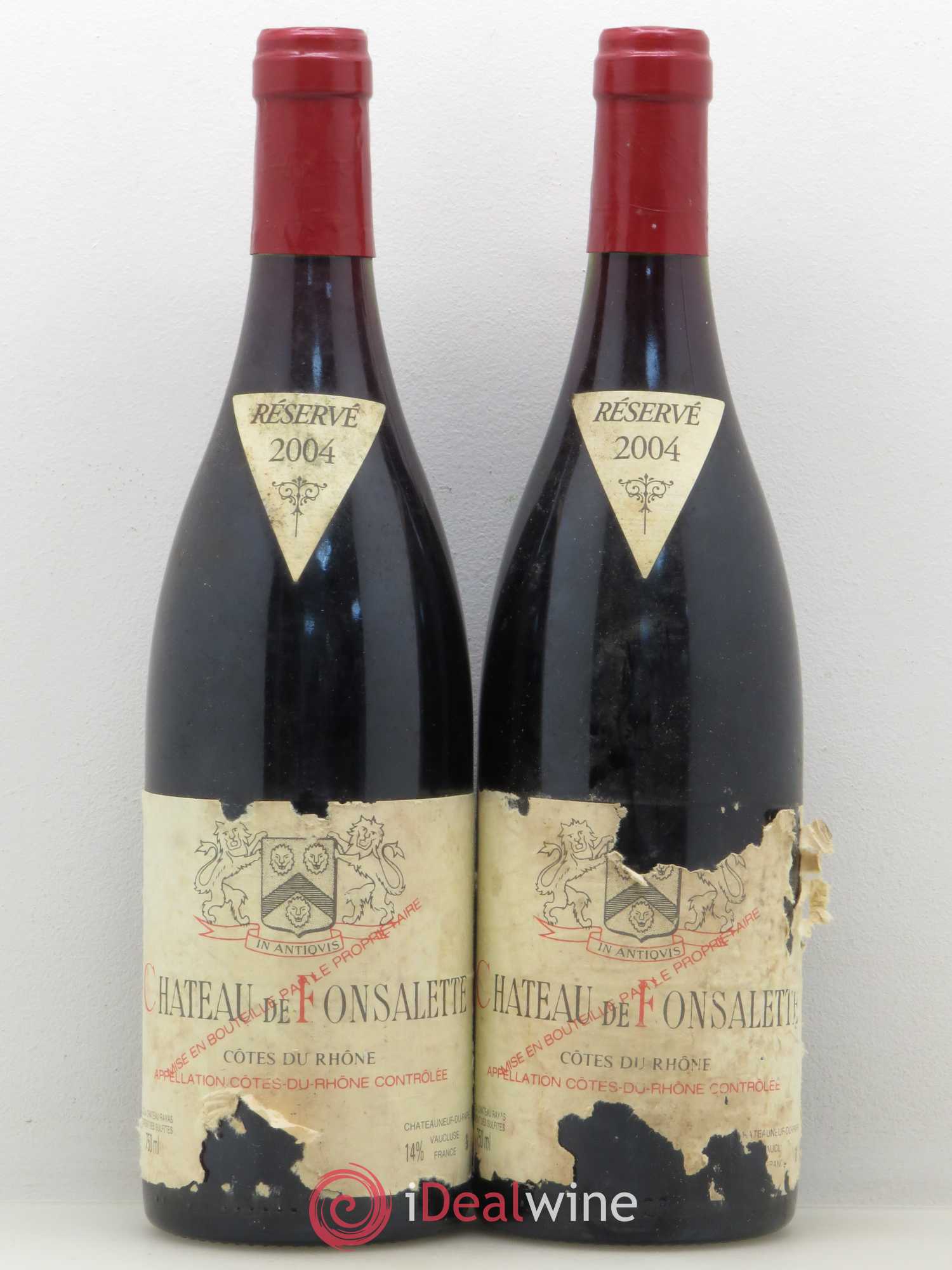 Côtes-du-Rhône Château de Fonsalette Emmanuel Reynaud 2004 - Lot de 2 bouteilles - 0