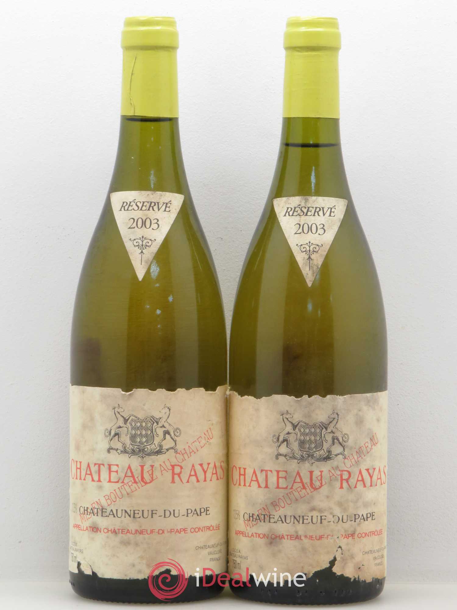 Châteauneuf-du-Pape Château Rayas Emmanuel Reynaud 2003 - Lot de 2 bouteilles - 0