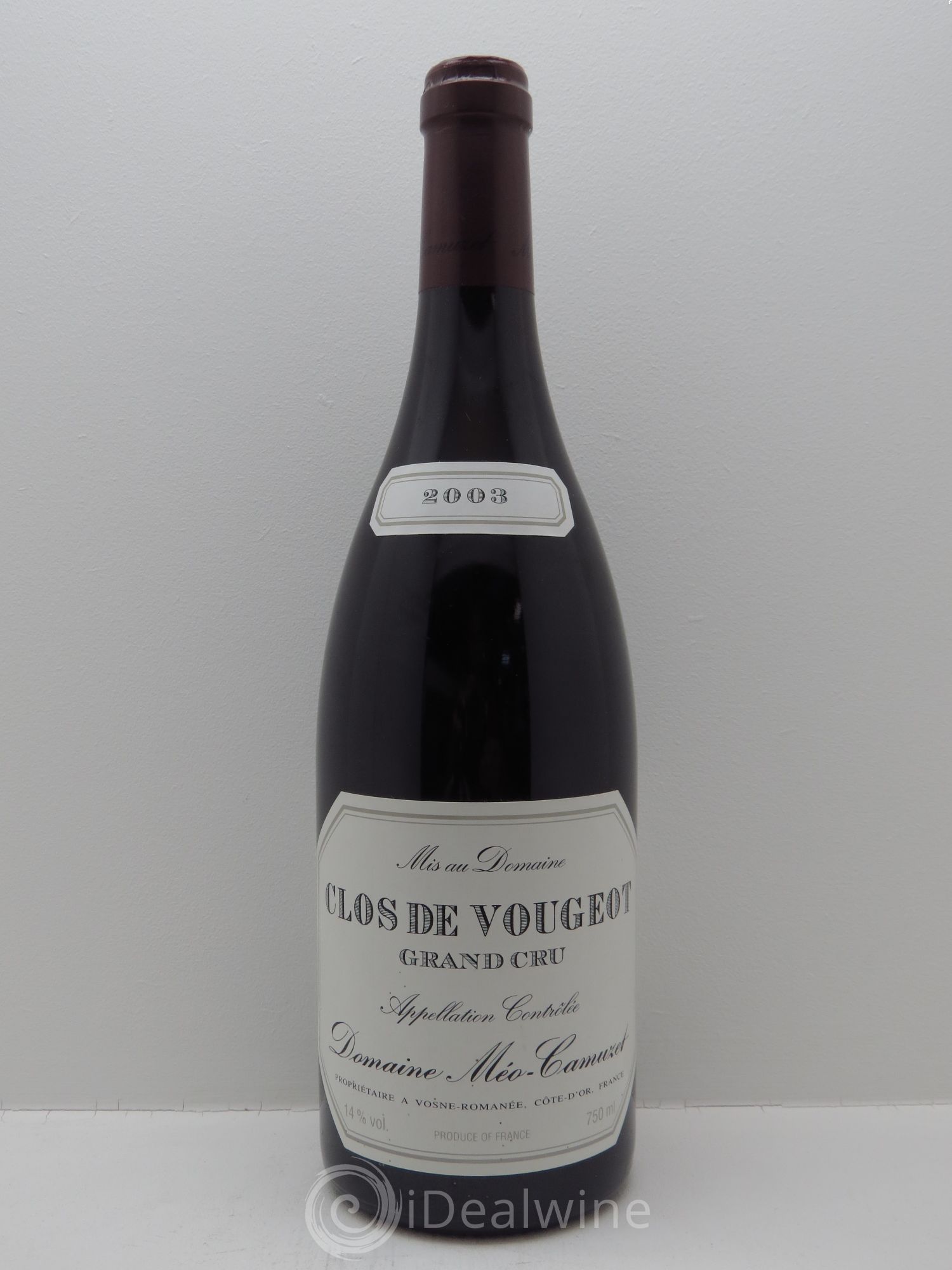 Clos de Vougeot Grand Cru Méo-Camuzet (Domaine) 2003 - Lot de 1 bouteille - 0